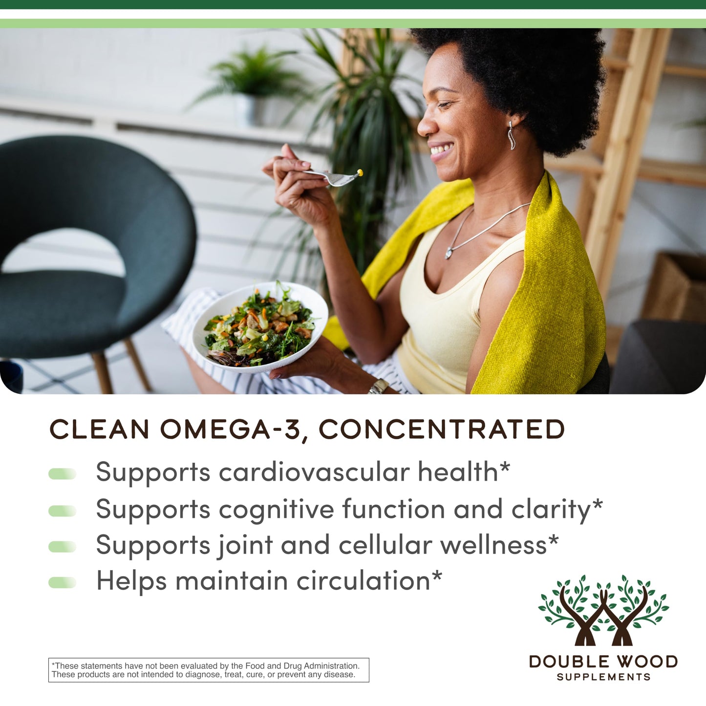 Double Wood Supplements Super EPA 425mg EPA & 270mg DHA Omega-3 Joint & Heart Support Softgels 90