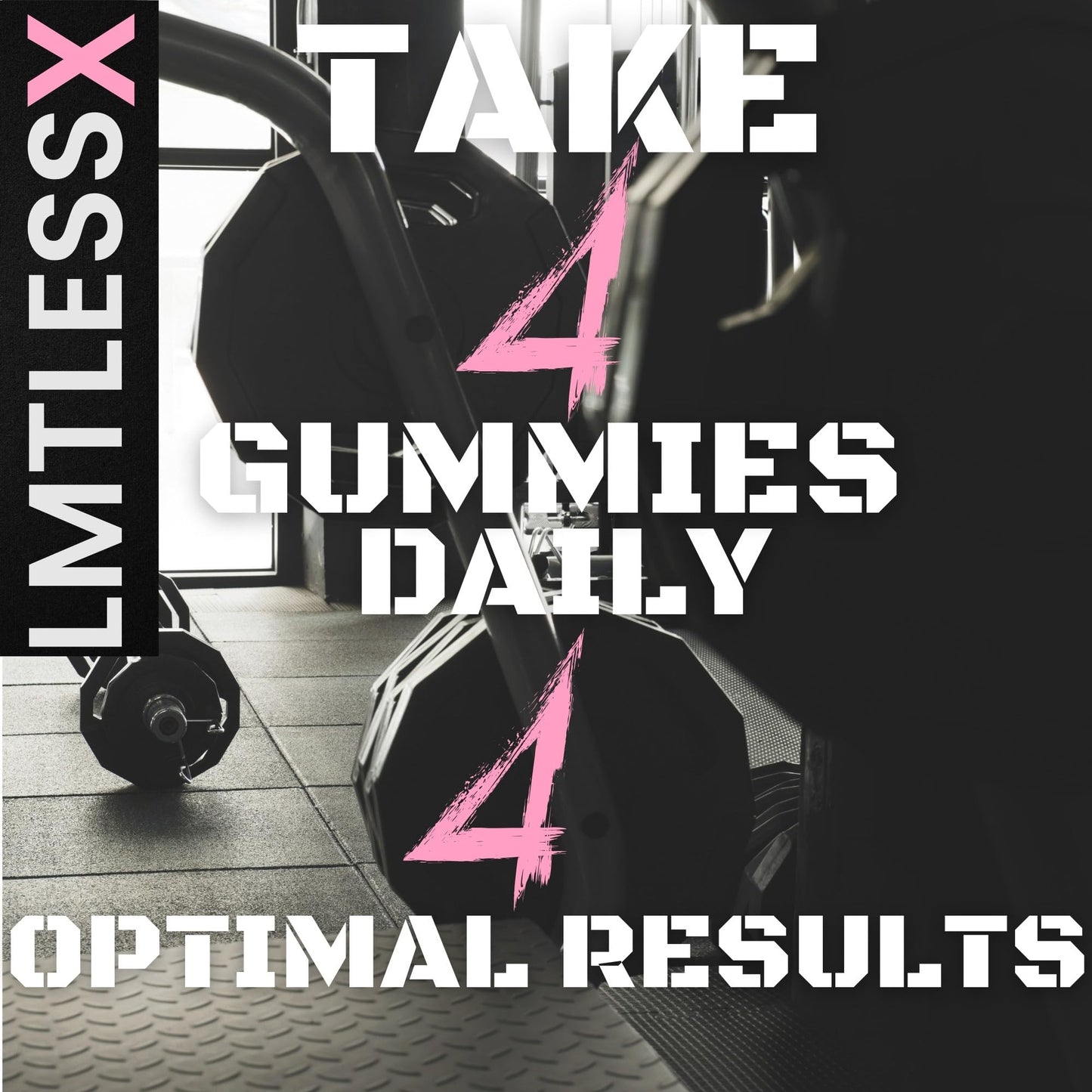 LMTLESS X Creatine For Women Sugar Free Creatine Monohydrate Gummies 160 Count