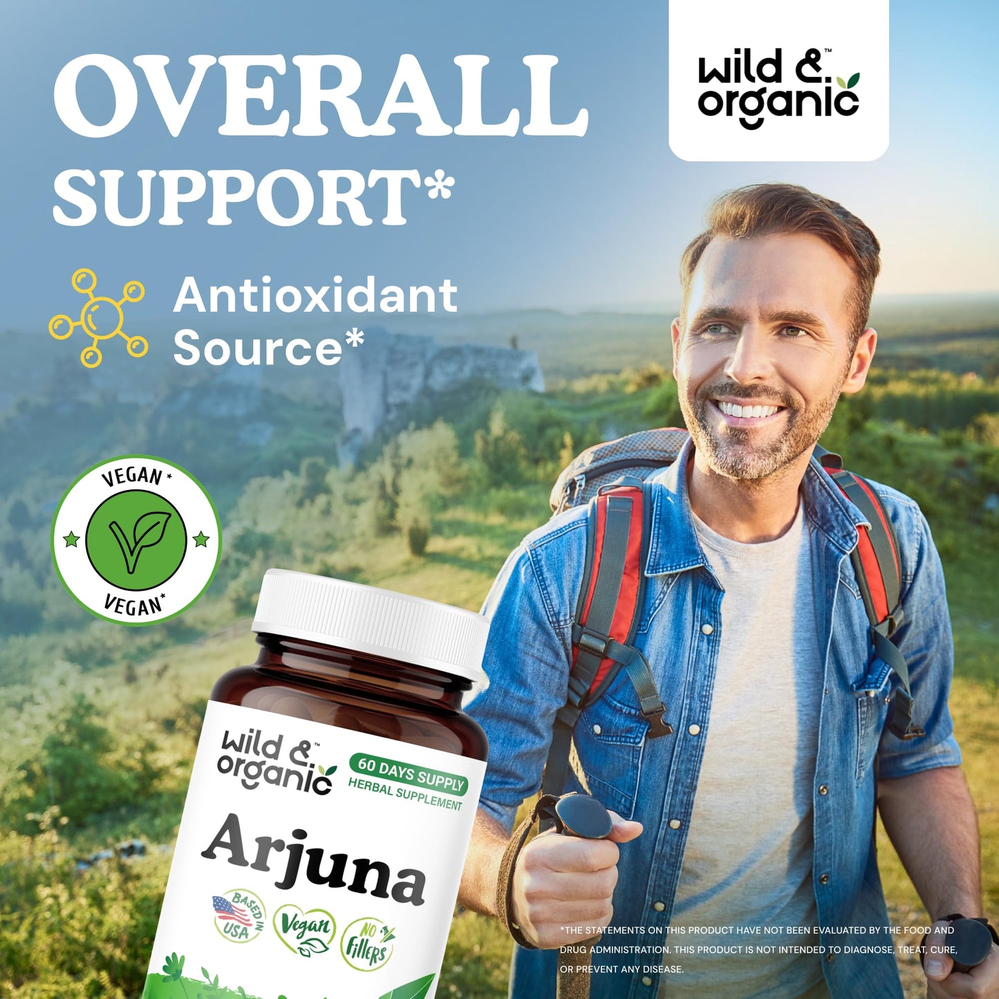 Wild & Organic Arjuna Bark Capsules, 60 Count