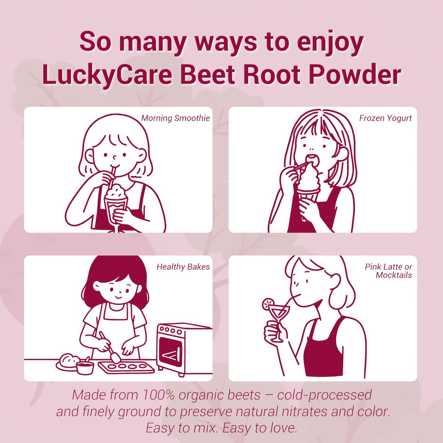 Luckycare Organic Beet Root Powder 13.6 oz