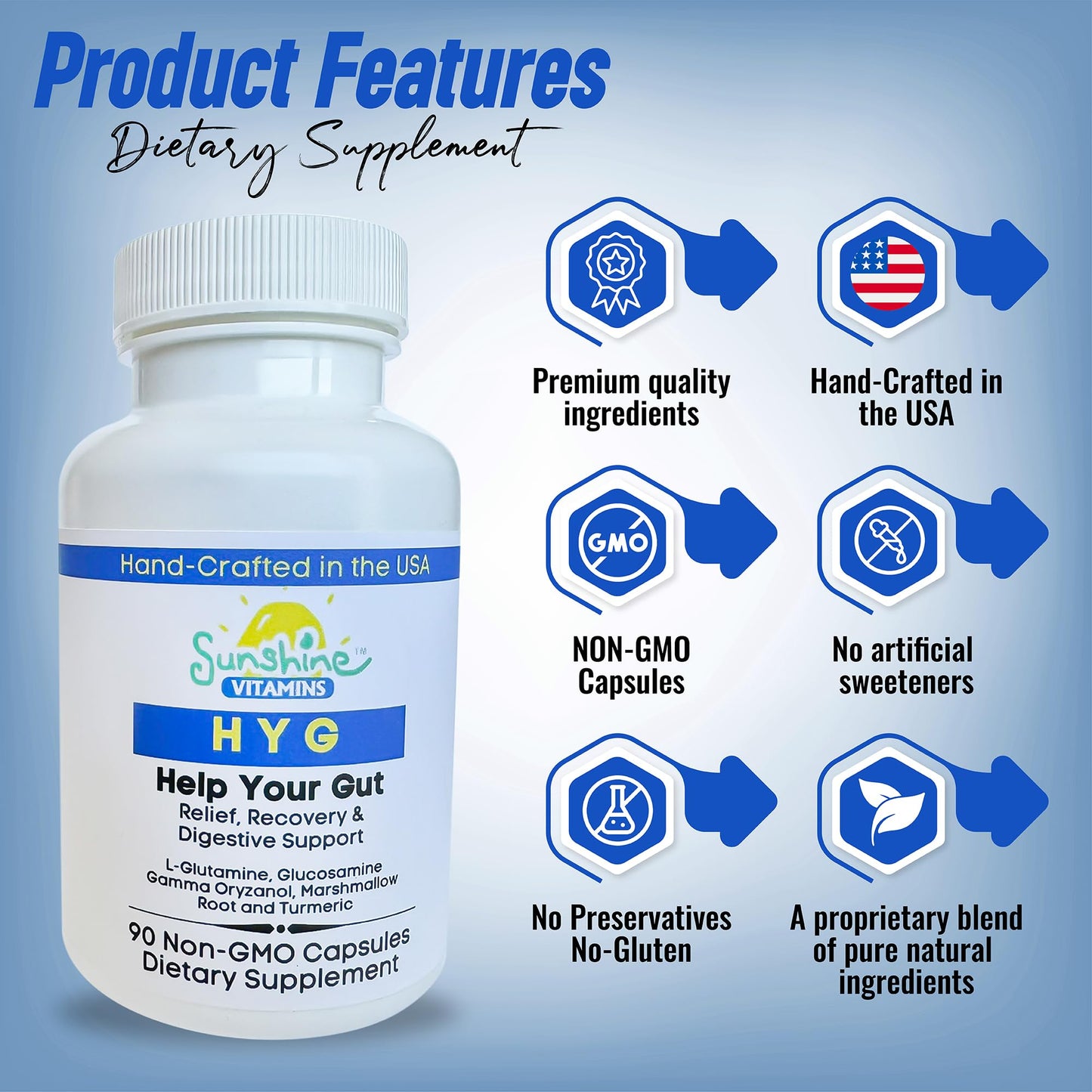 Sunshine Vitamins Digestive Enzymes & Probiotics Capsule, 90 Count