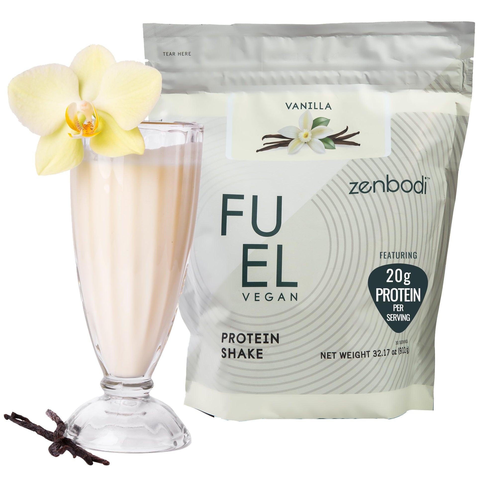 zenbodi Fuel Vegan Protein Powder Vanilla, 32 Servings, 2 lb