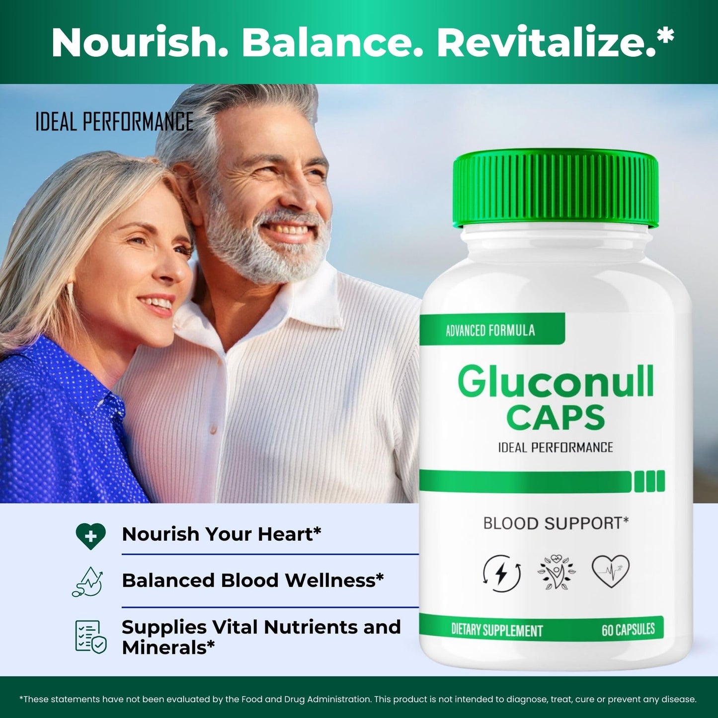 IDEAL PERFORMANCE Gluconull Capsules, 180 Capsules