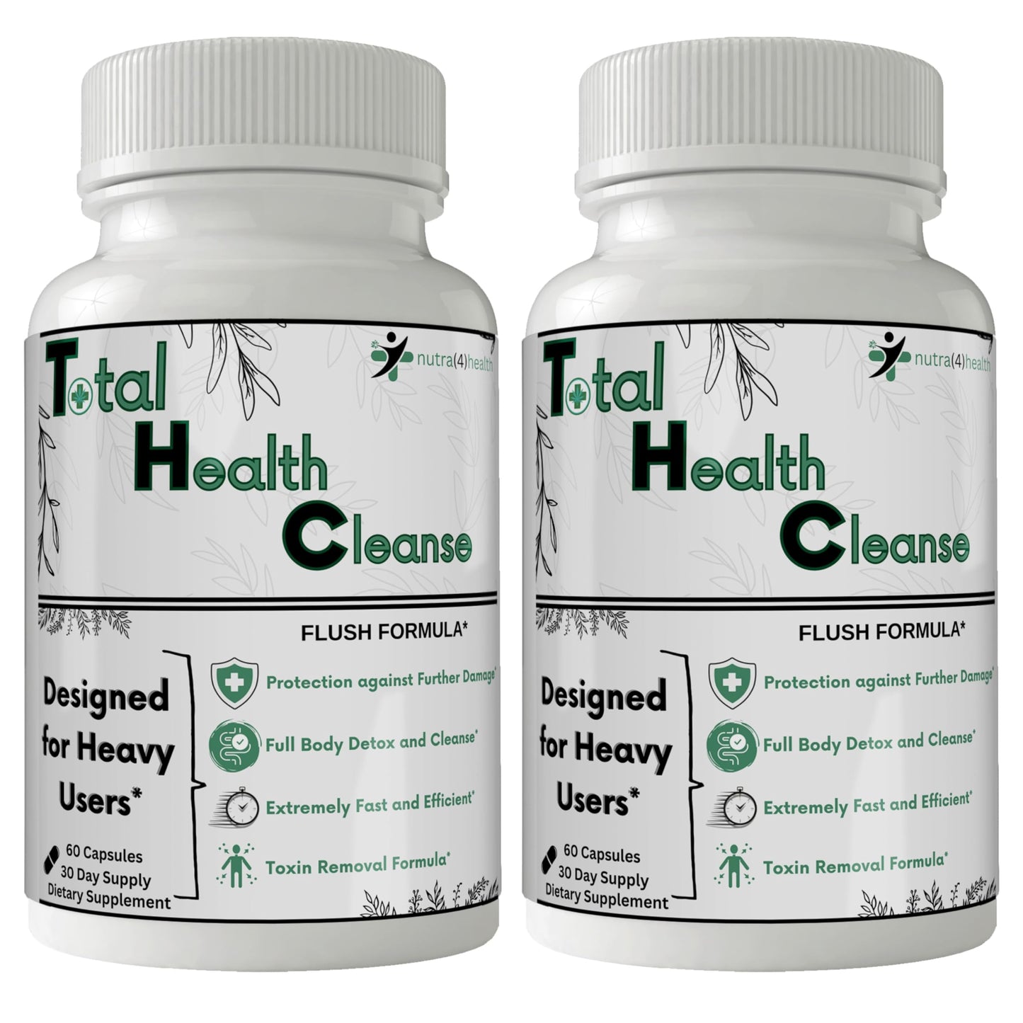 nutra4health Total Health Cleanse Capsules, 60 Count