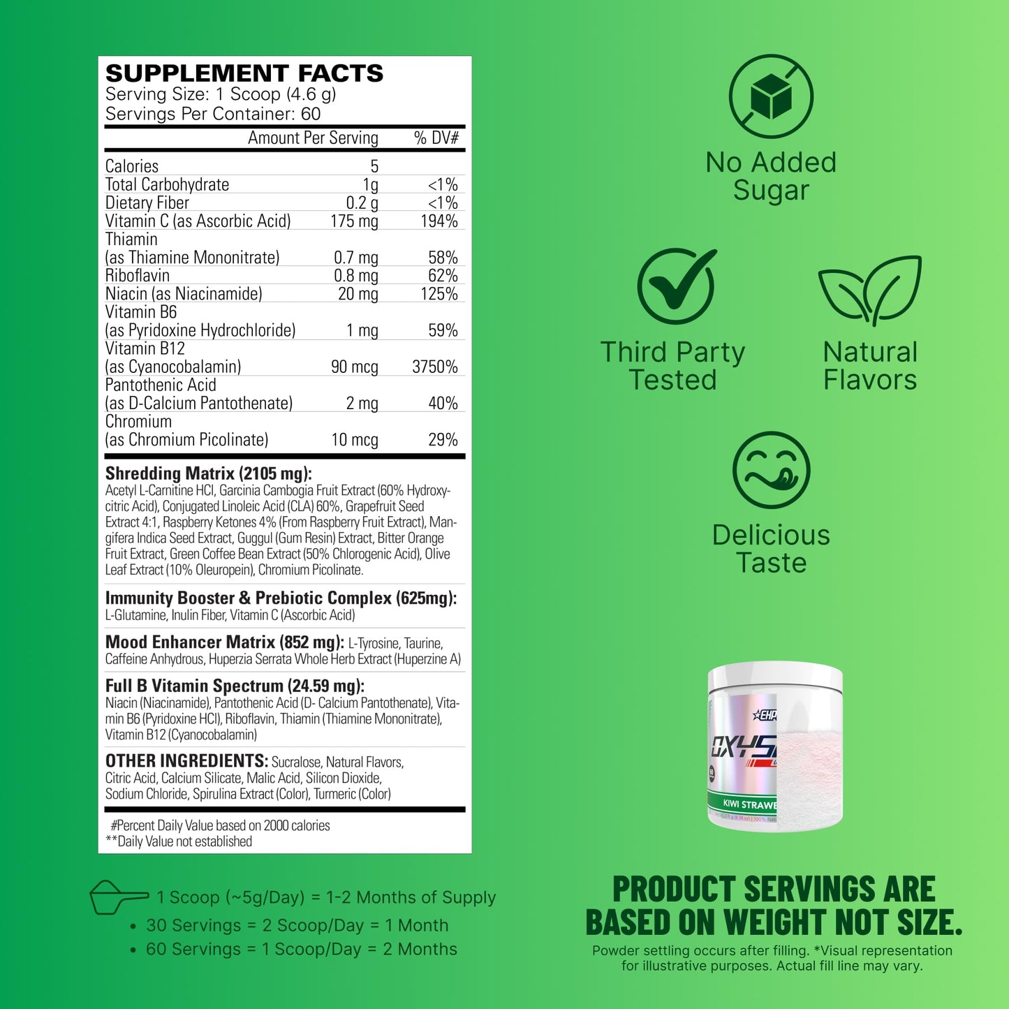 EHP Labs OxyShred Pre Workout Powder 8.9 Ounce