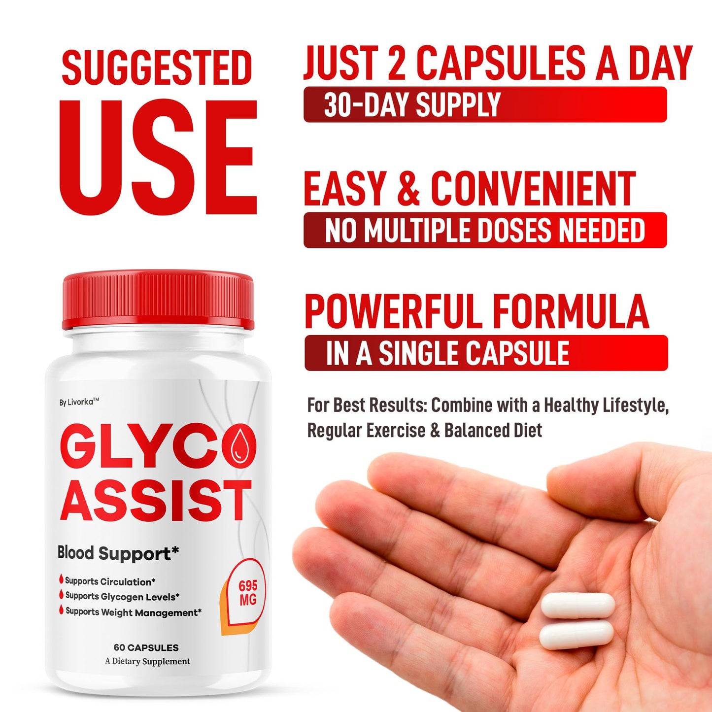 LIVORKA Glyco Assist Capsules 300 Capsules