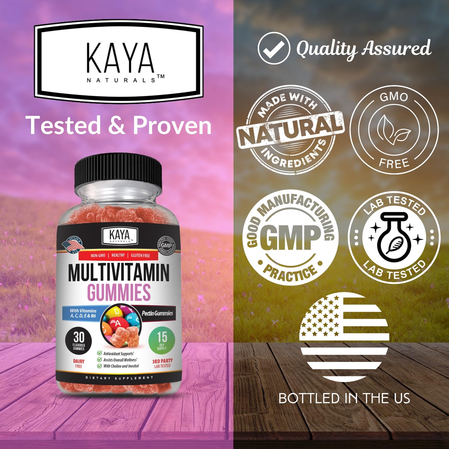 Kaya Naturals Adult Multivitamin Gummy 60 Gummies