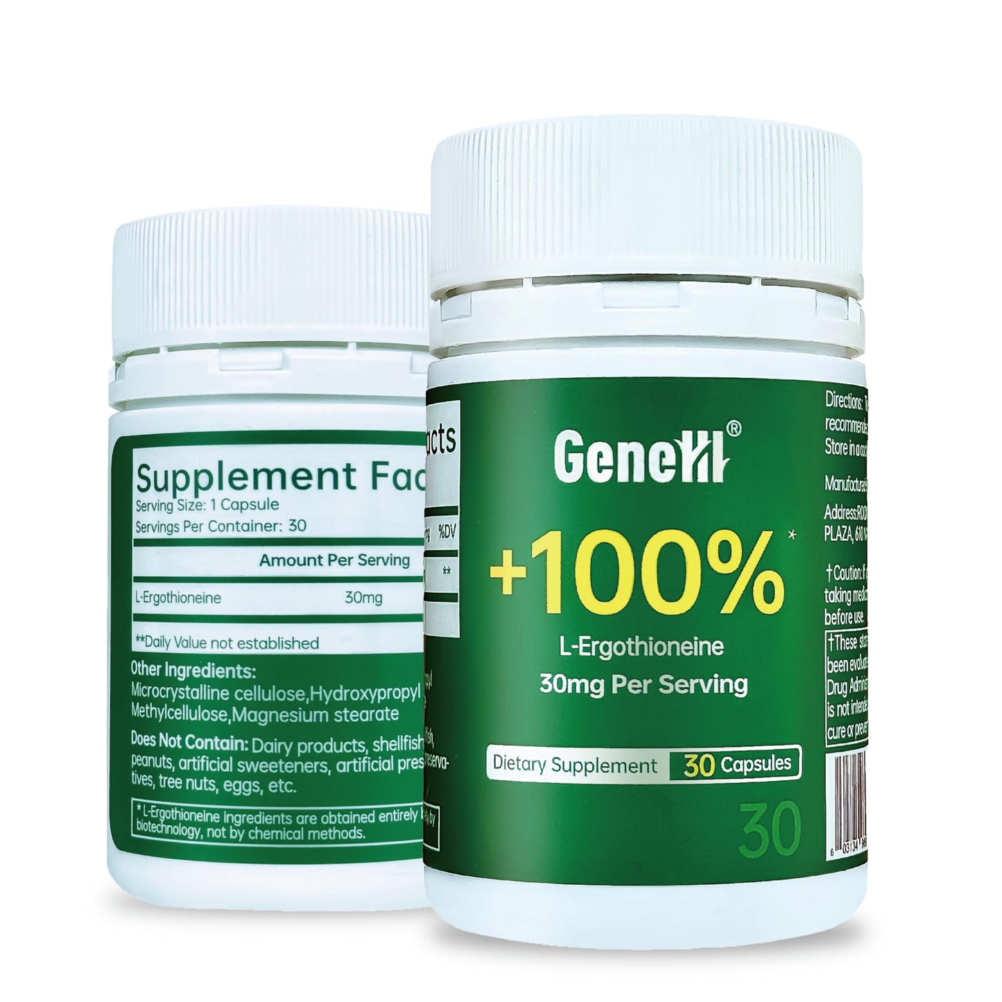 GENEIII L-Ergothioneine Supplement Capsule, 30 Capsules