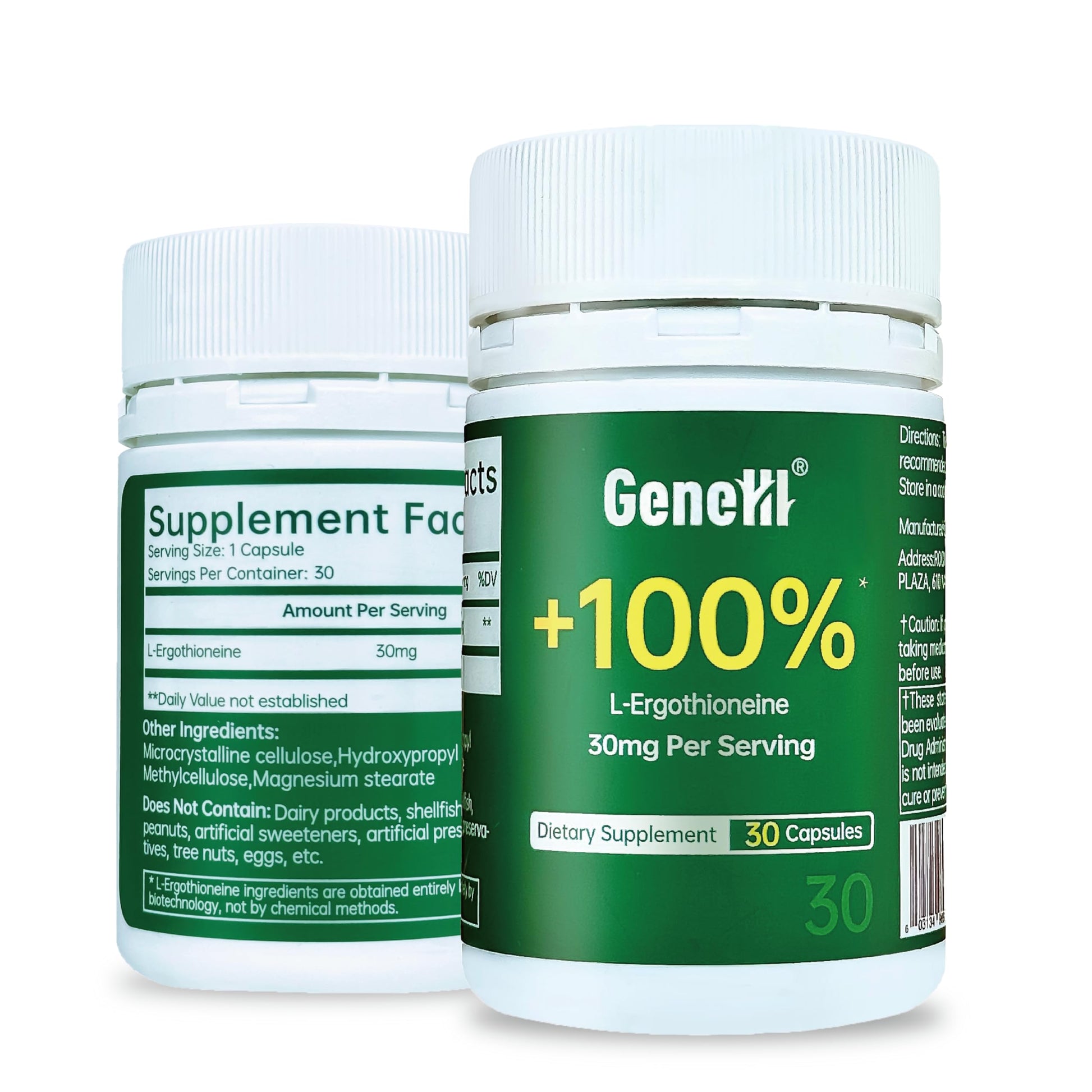 GENEIII L-Ergothioneine Supplement Capsule, 30 Capsules