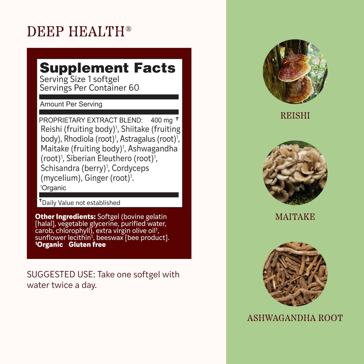 Herbs Etc. Deep Health Softgels 60 Count
