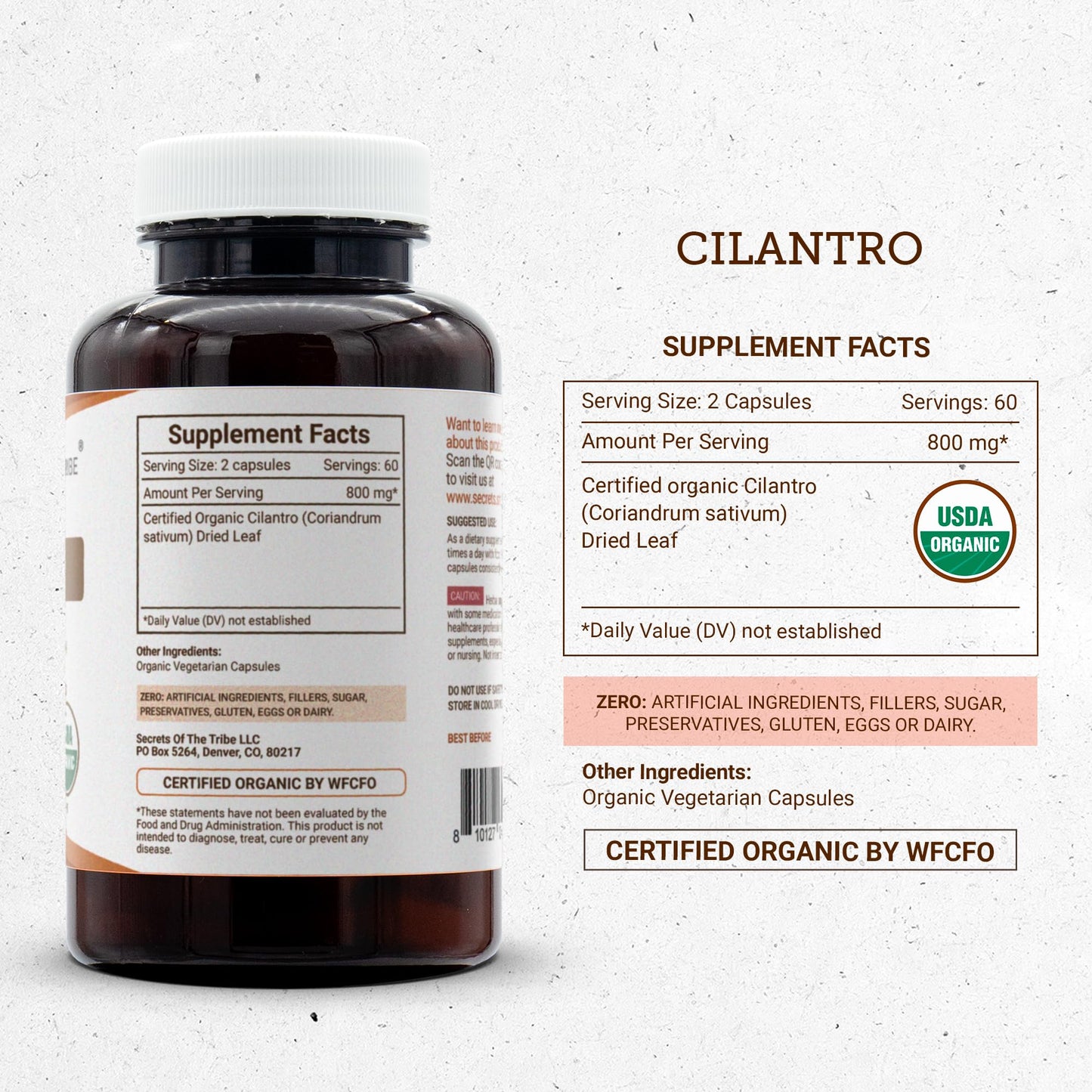 Secrets of the Tribe Cilantro Capsules 120