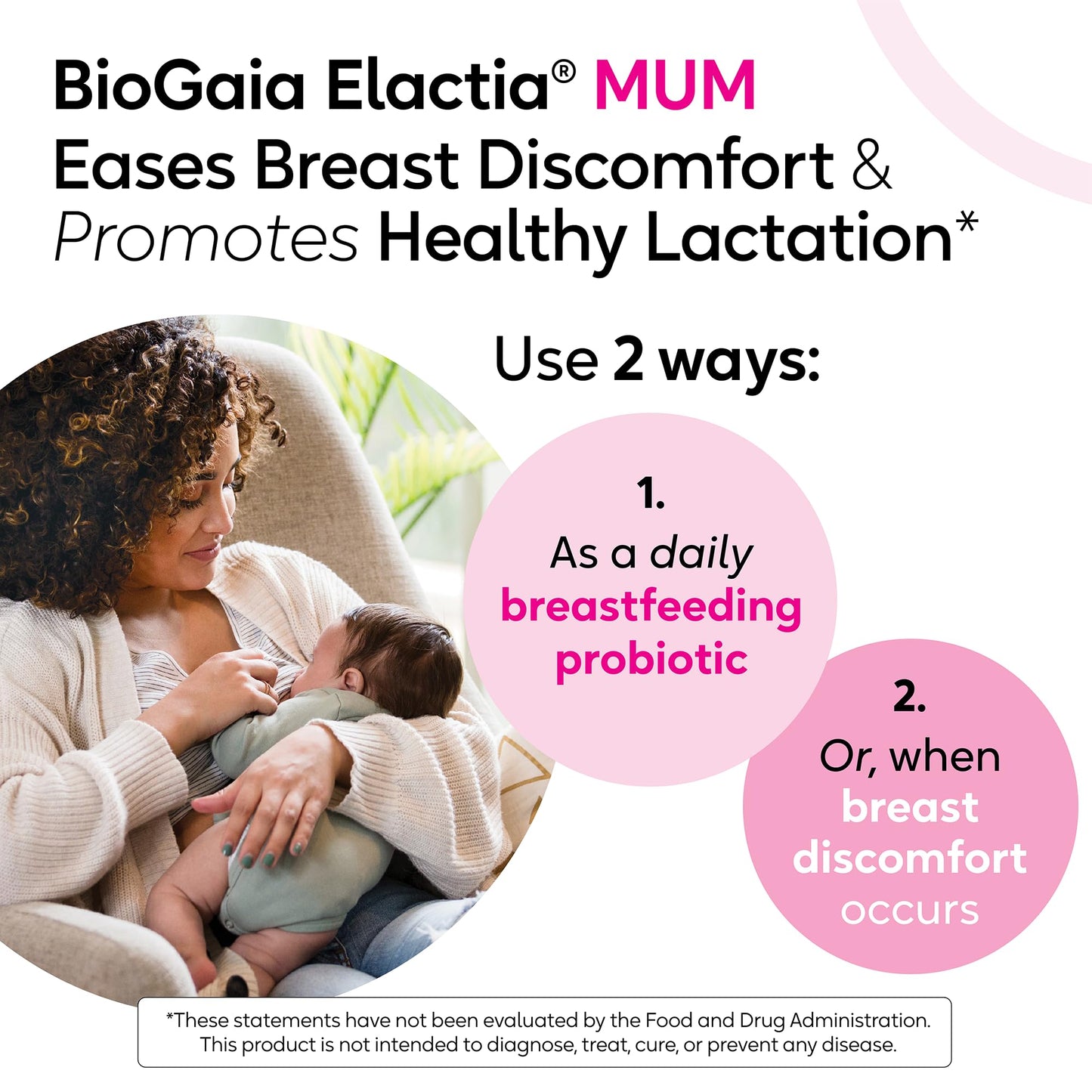 BioGaia Elactia Breastfeeding Probiotic Capsule, 30 Count