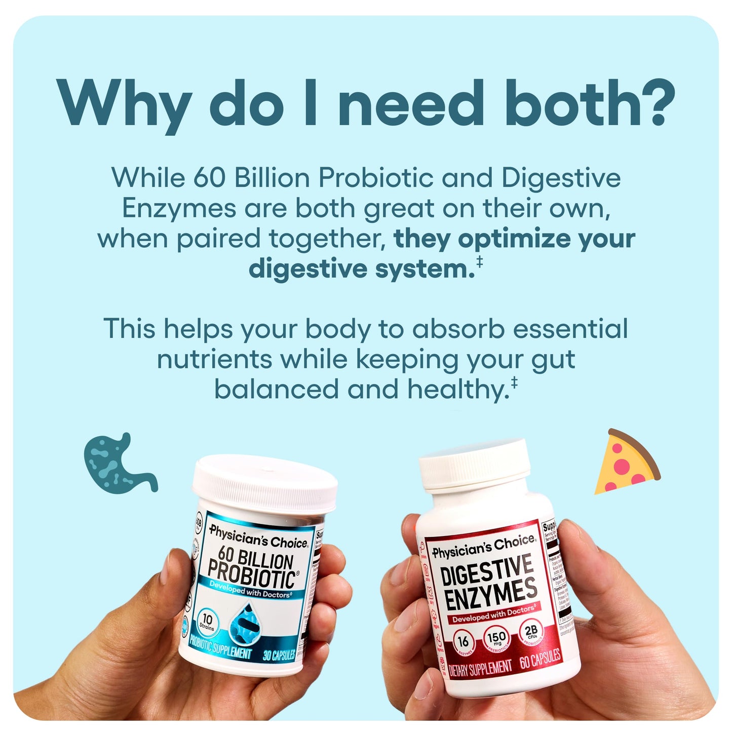 Physician's CHOICE Advanced Gut Health Bundle Capsules 90 Count