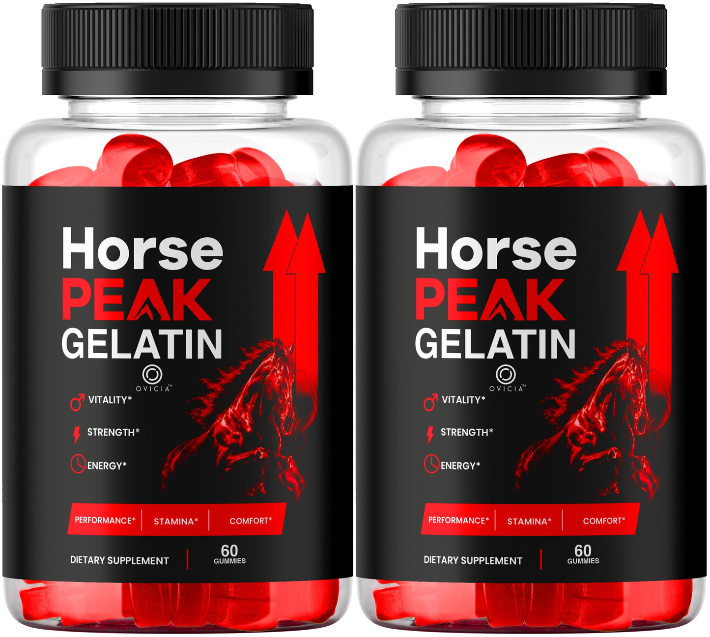 OVICIA Horse Peak Gelatin Gummies 120 Count