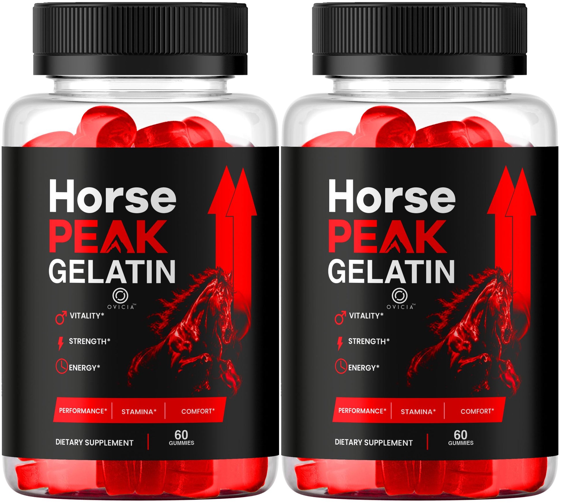OVICIA Horse Peak Gelatin Gummies 120 Count