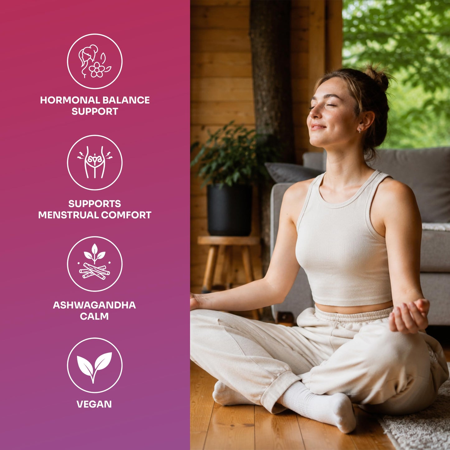 Pure Prana Shatavari Capsules for Women, Hormone Balance & PMS Relief, 60 Capsules