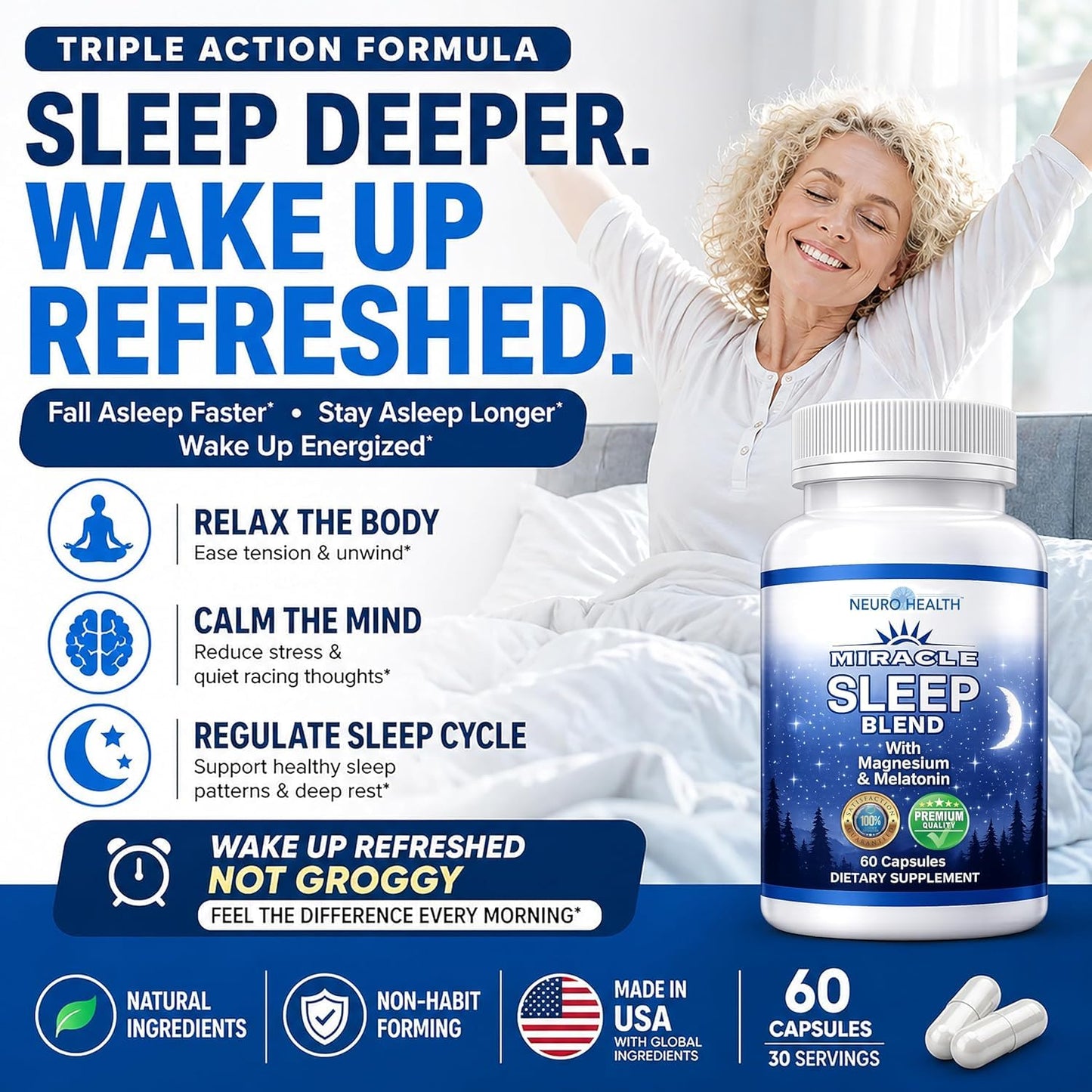Neuro Health Sleep Plus Sleep Aid Capsules, 60 Capsules