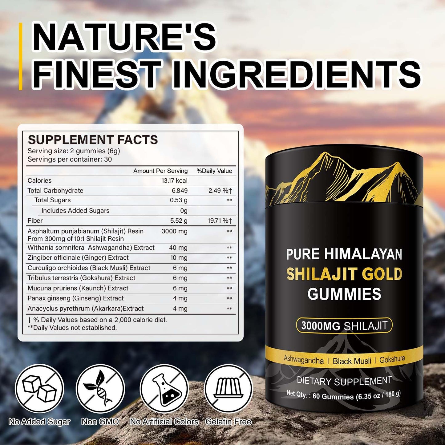 Vceeoy Shilajit Gummies, 60-Count