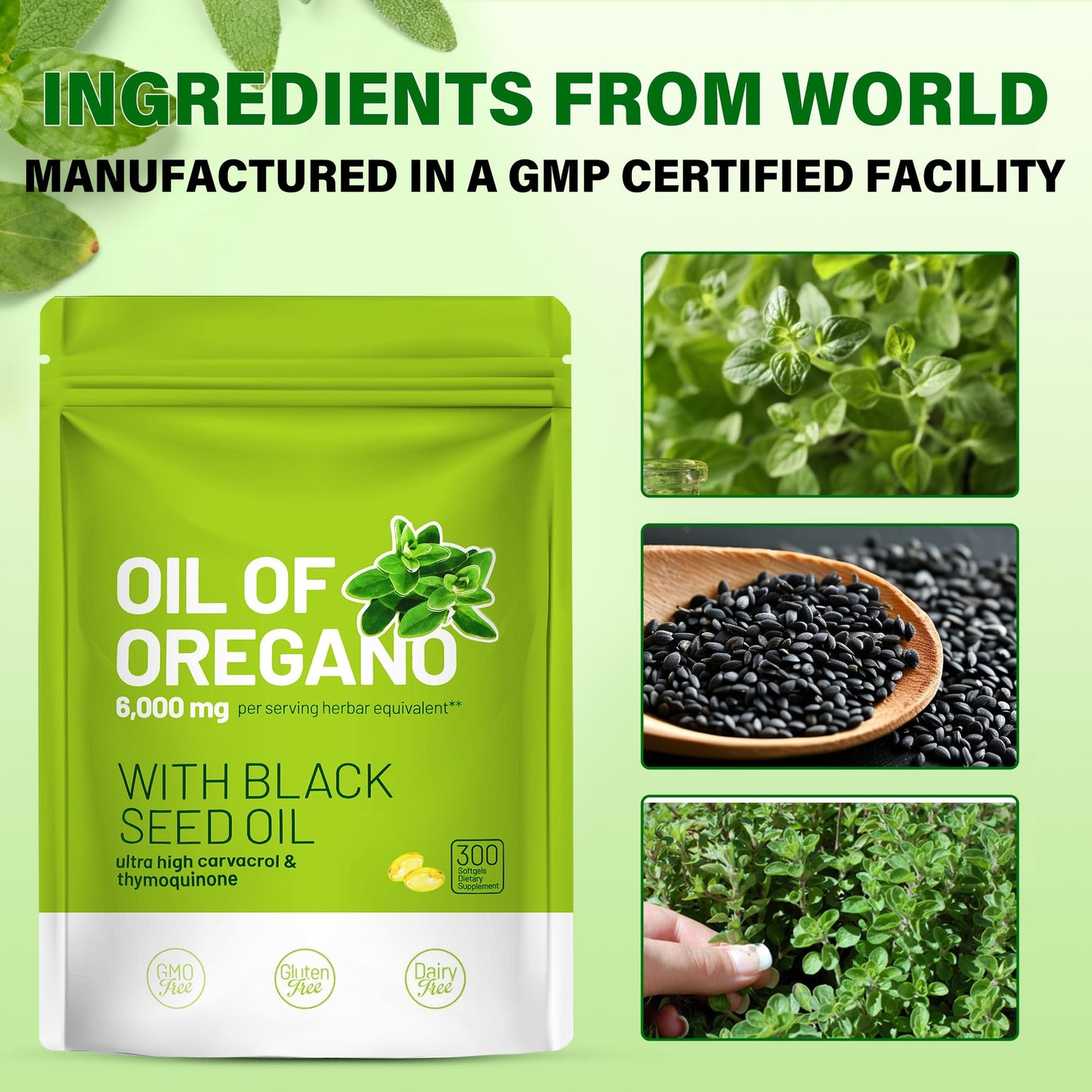Trihood Oil of Oregano and Black Seed Oil Softgel 300