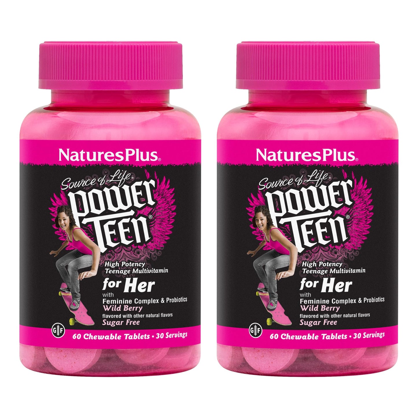 NaturesPlus Source of Life Power Teen for Her Chewable Tablets 120 Count