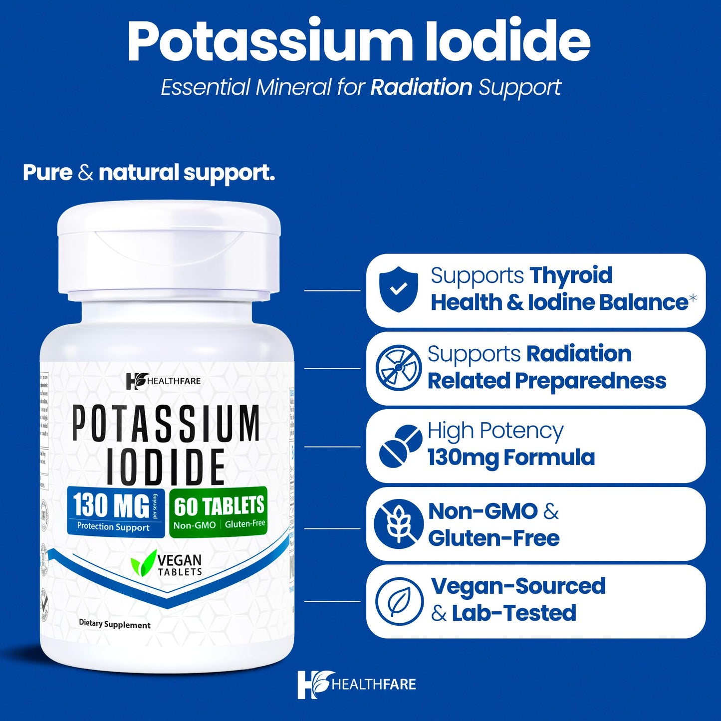 Healthfare Potassium Iodide 130 mg 360 Tablets