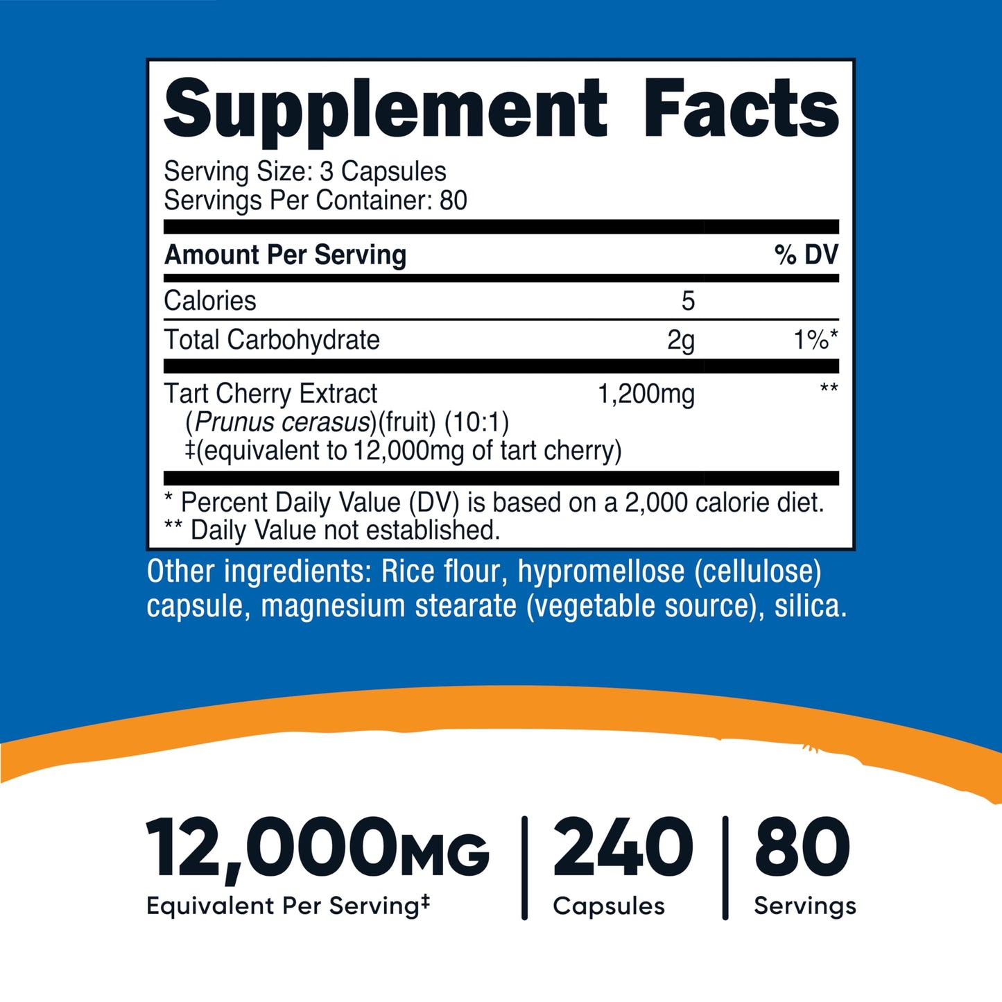 Nutricost Tart Cherry Extract Capsules 240 Capsules