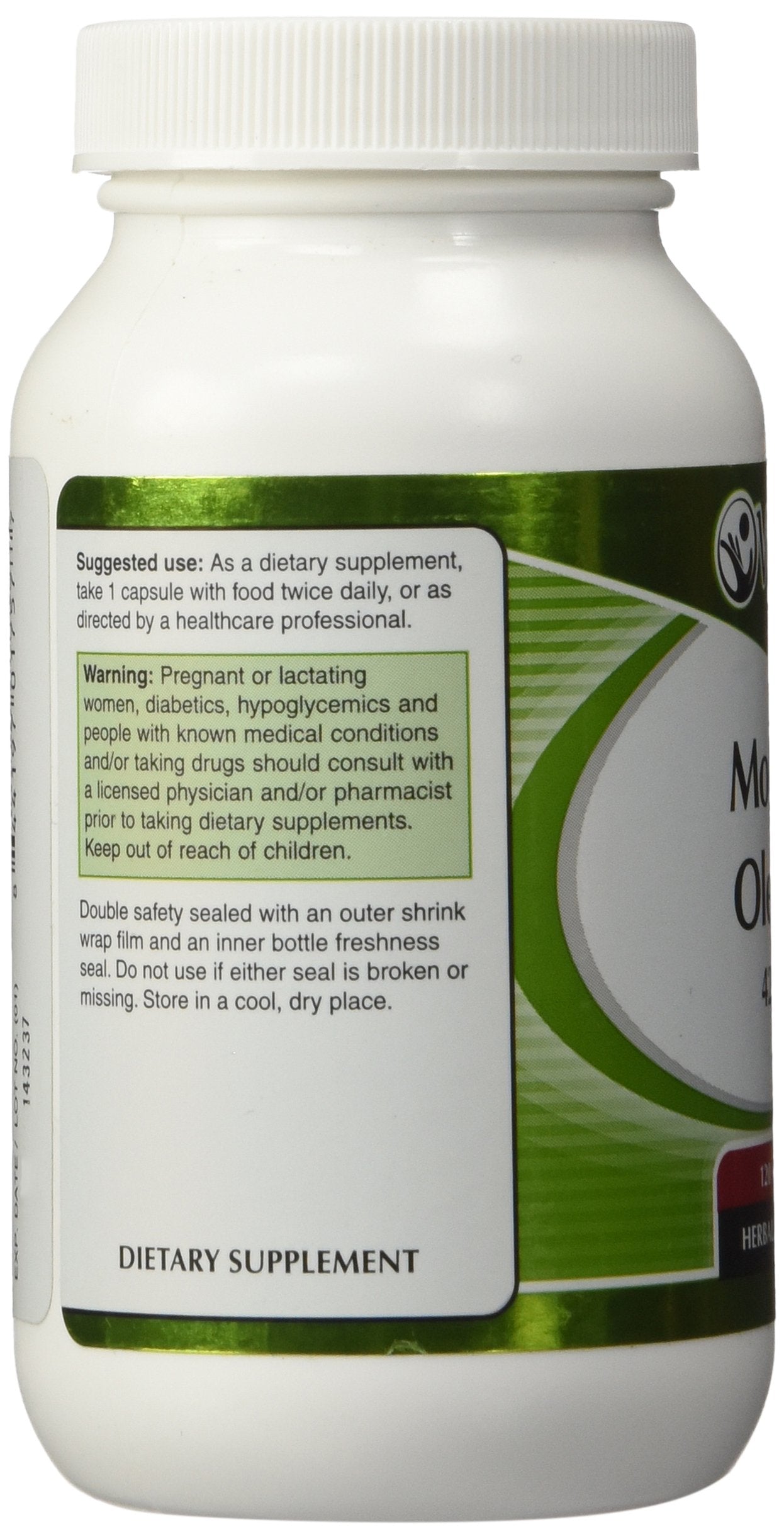 Vitacost Brand Moringa Oleifera 425 mg Capsules, 120 Count