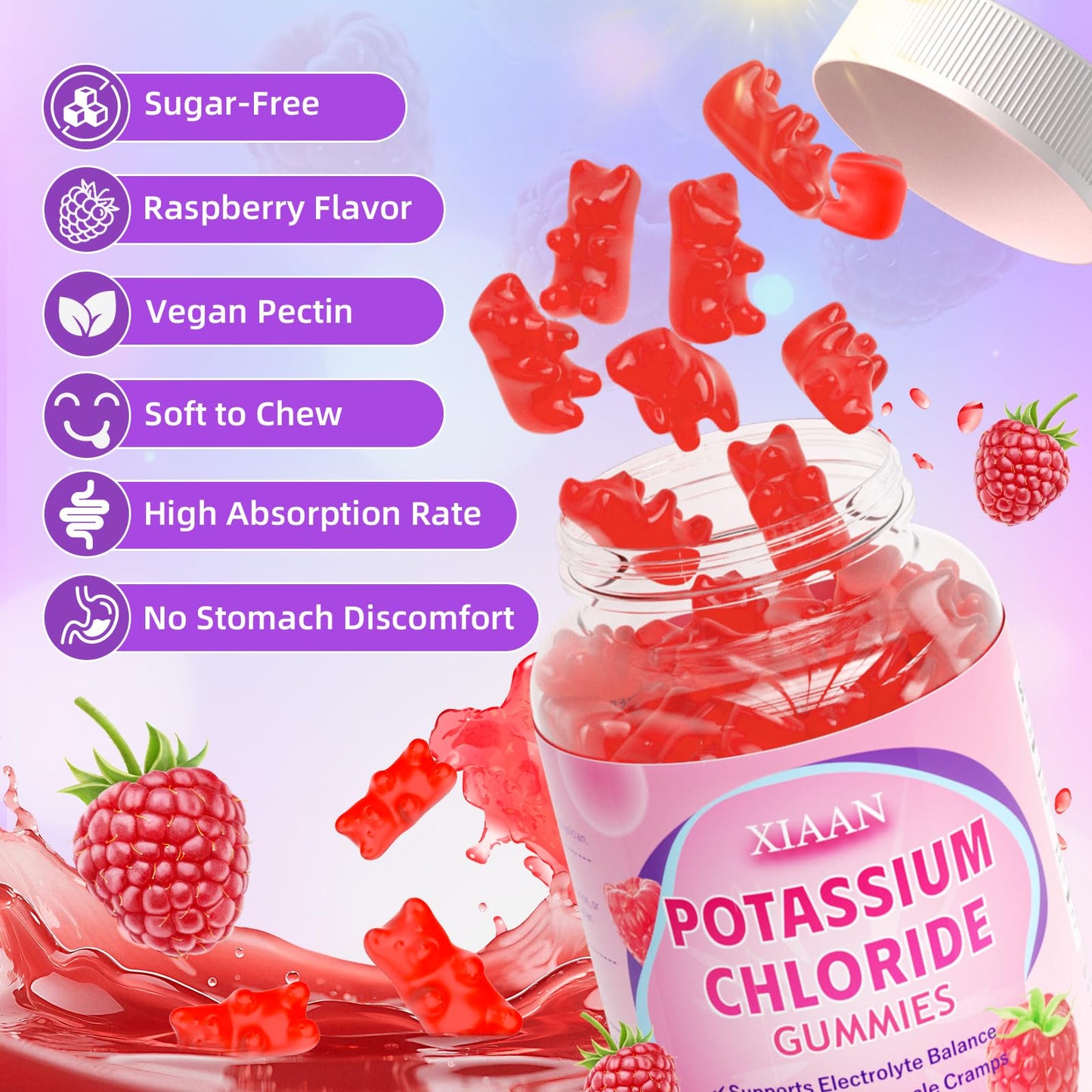 XIAAN Potassium Gummies 120 Count