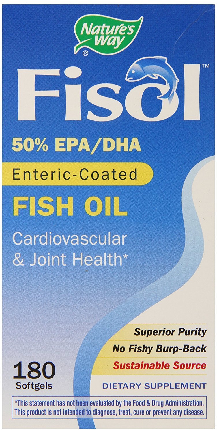 Nature's Way Fisol Fish Oil 100mg DHA / 150mg EPA Softgels 180