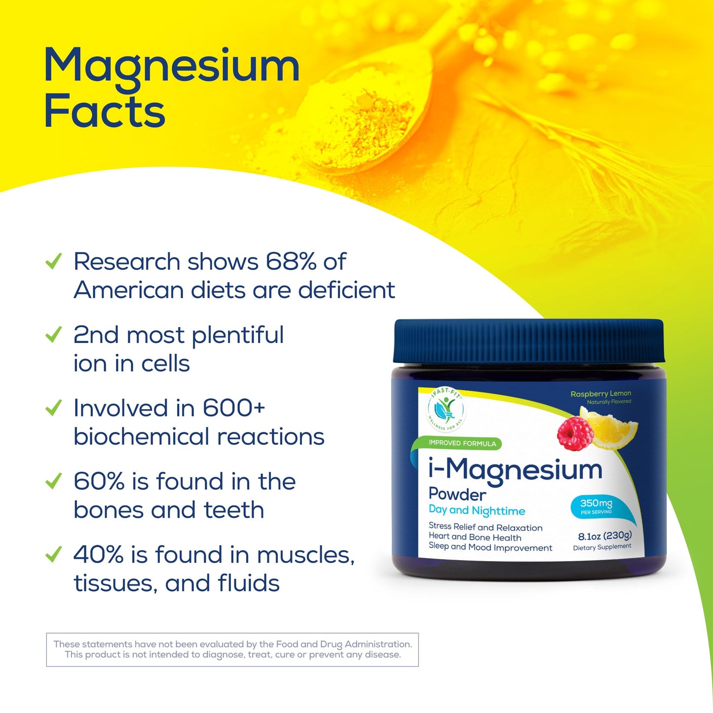 Ifastfit Wellness for All i-Magnesium Powder 8.4 Ounce
