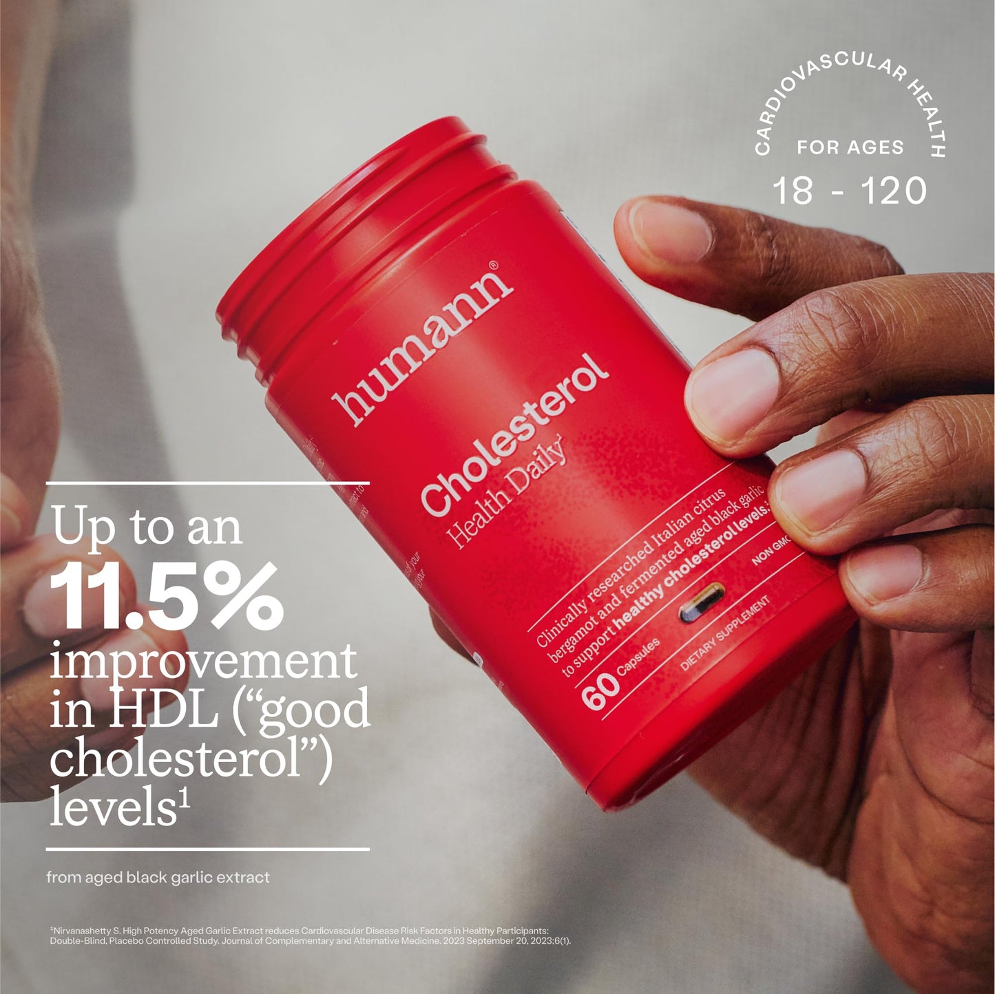 HumanN Cholesterol Health Daily Capsules, Lipid & Liver Support, 120 Capsules