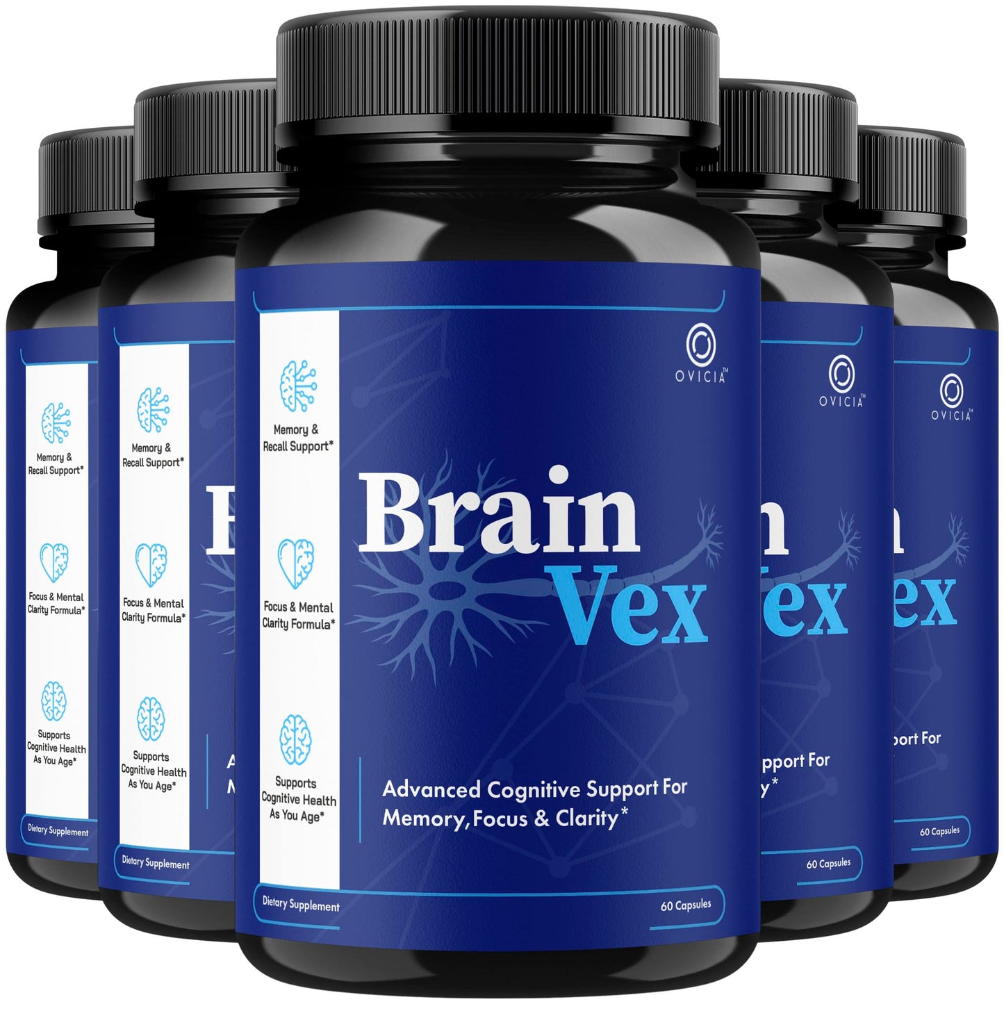 OVICIA Brain Vex Capsules, 300 Count