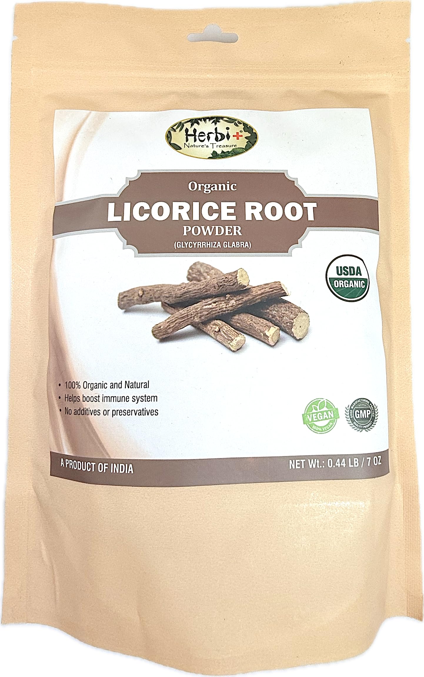 Herbi+ Organic Licorice Root Powder 7 oz