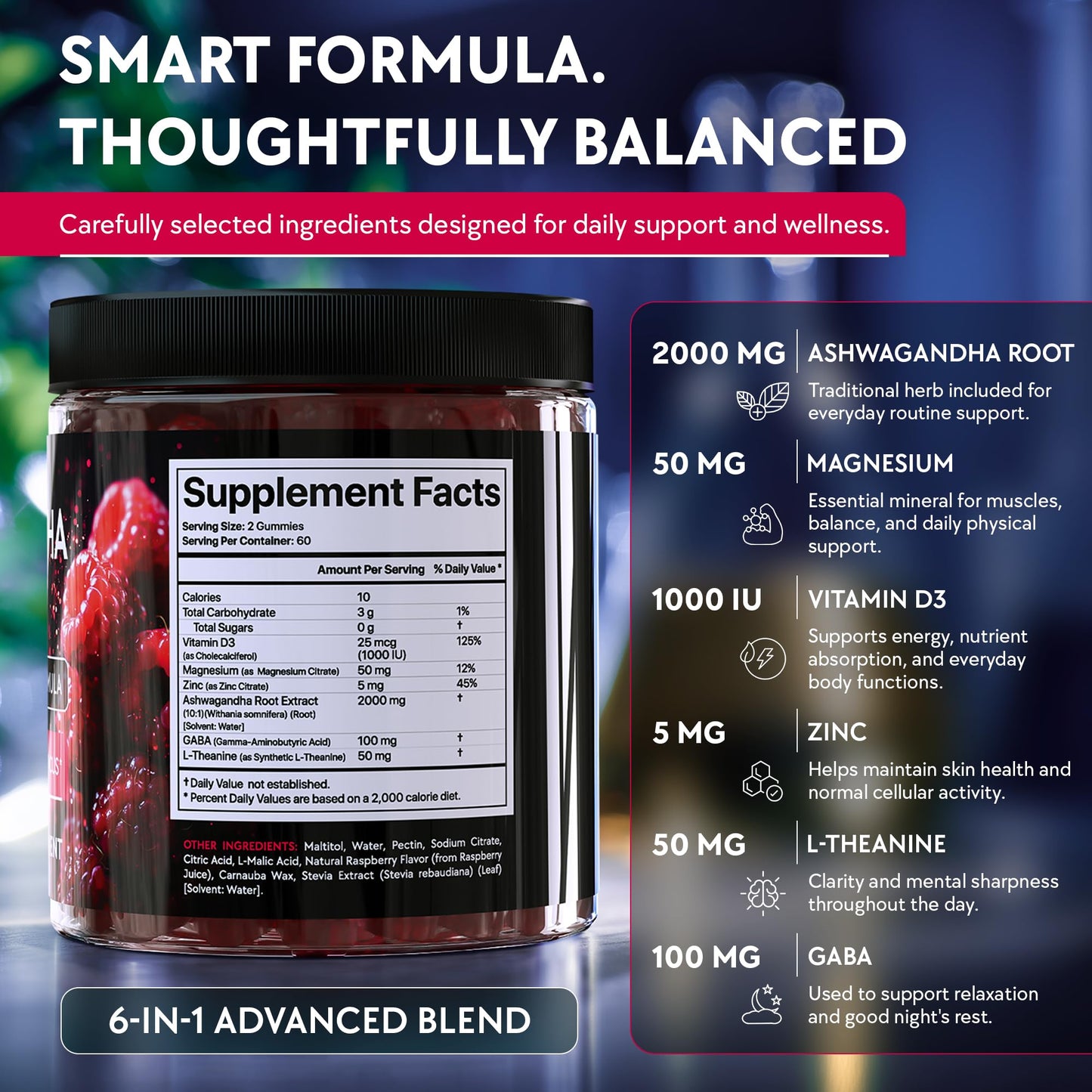 YOLOBALANCE Ashwagandha Gummies 120 Count