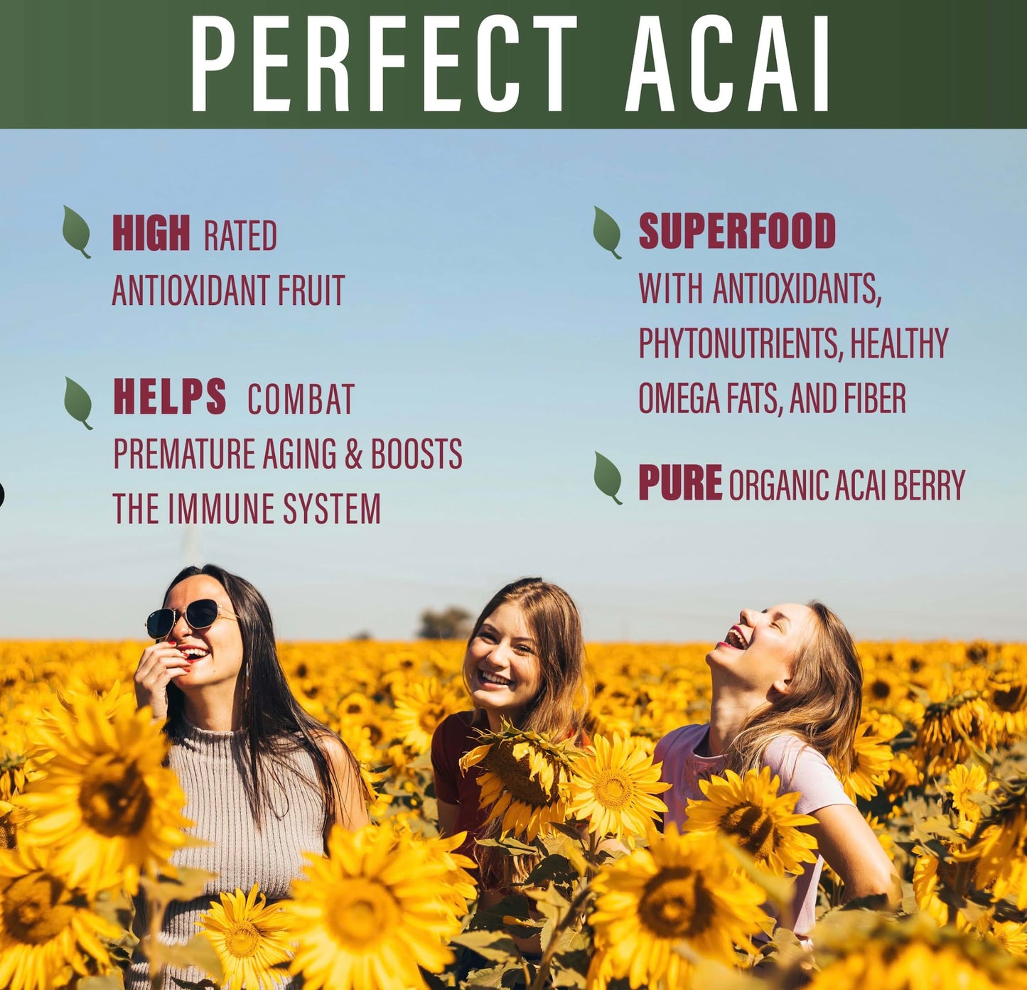 Perfect Supplements Perfect Acai Capsules, 120 Count