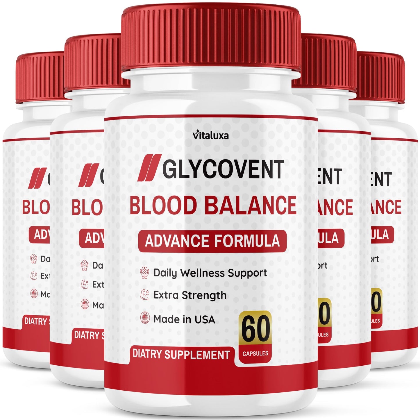 Vitaluxa GlycoVent Blood Balance Capsules, 300 Capsules