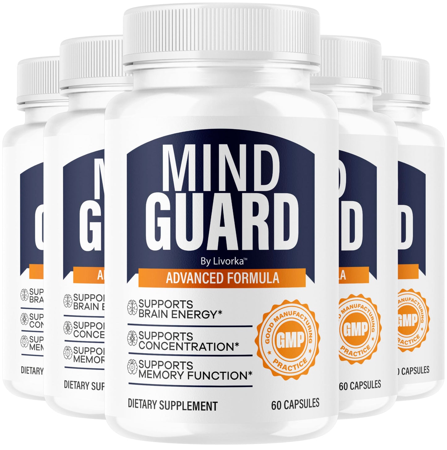 LIVORKA Mind Guard Brain & Memory Support Capsules, 300 Capsules