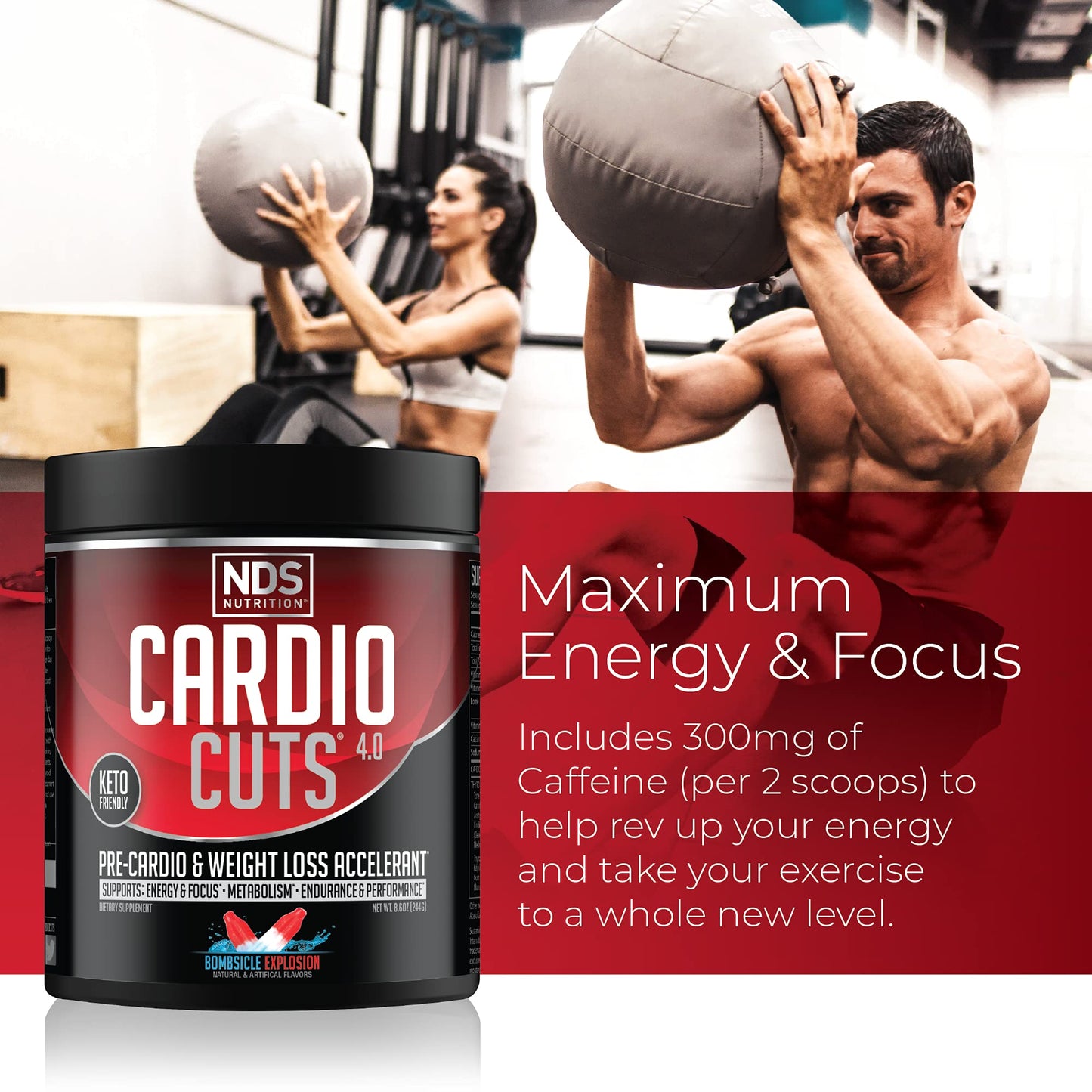 Cardio Cuts NDS Nutrition 4.0 Pre Workout Supplement Powder, 8.6 oz