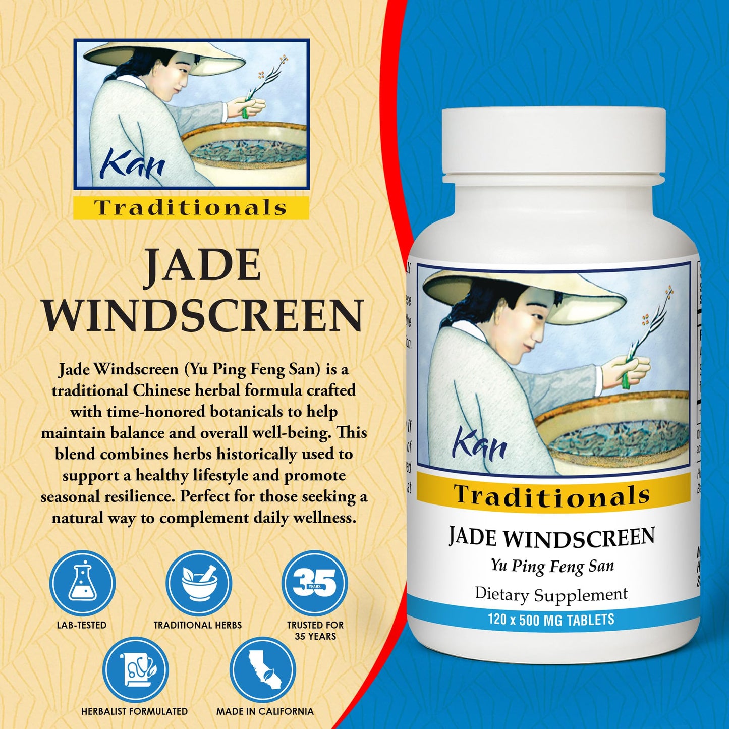 Kan Herbs Jade Windscreen 120 Tablets