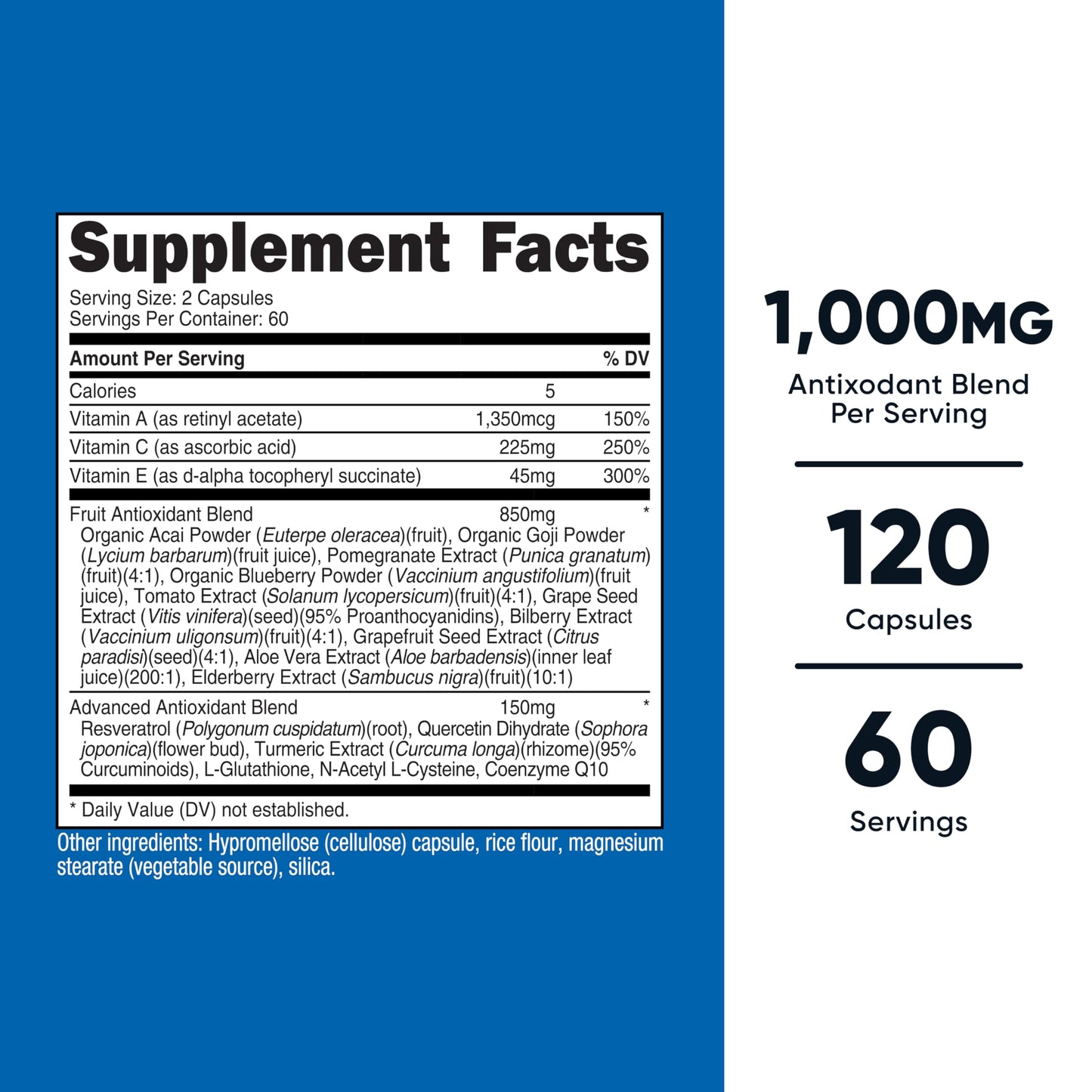 Nutricost Super Antioxidants 1000mg Capsules, 120 Count