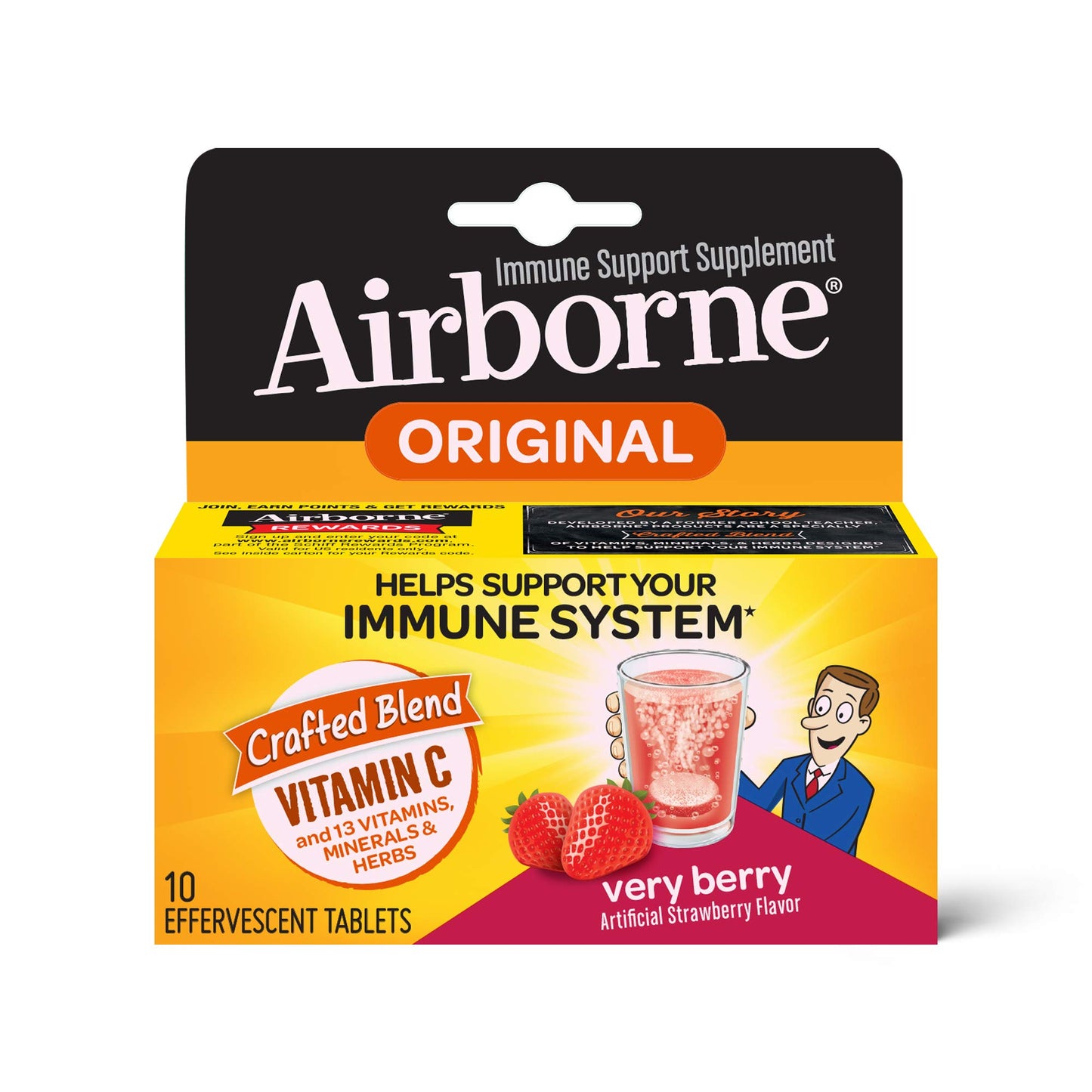 Airborne Very Berry Effervescent Tablets 10 Tablets