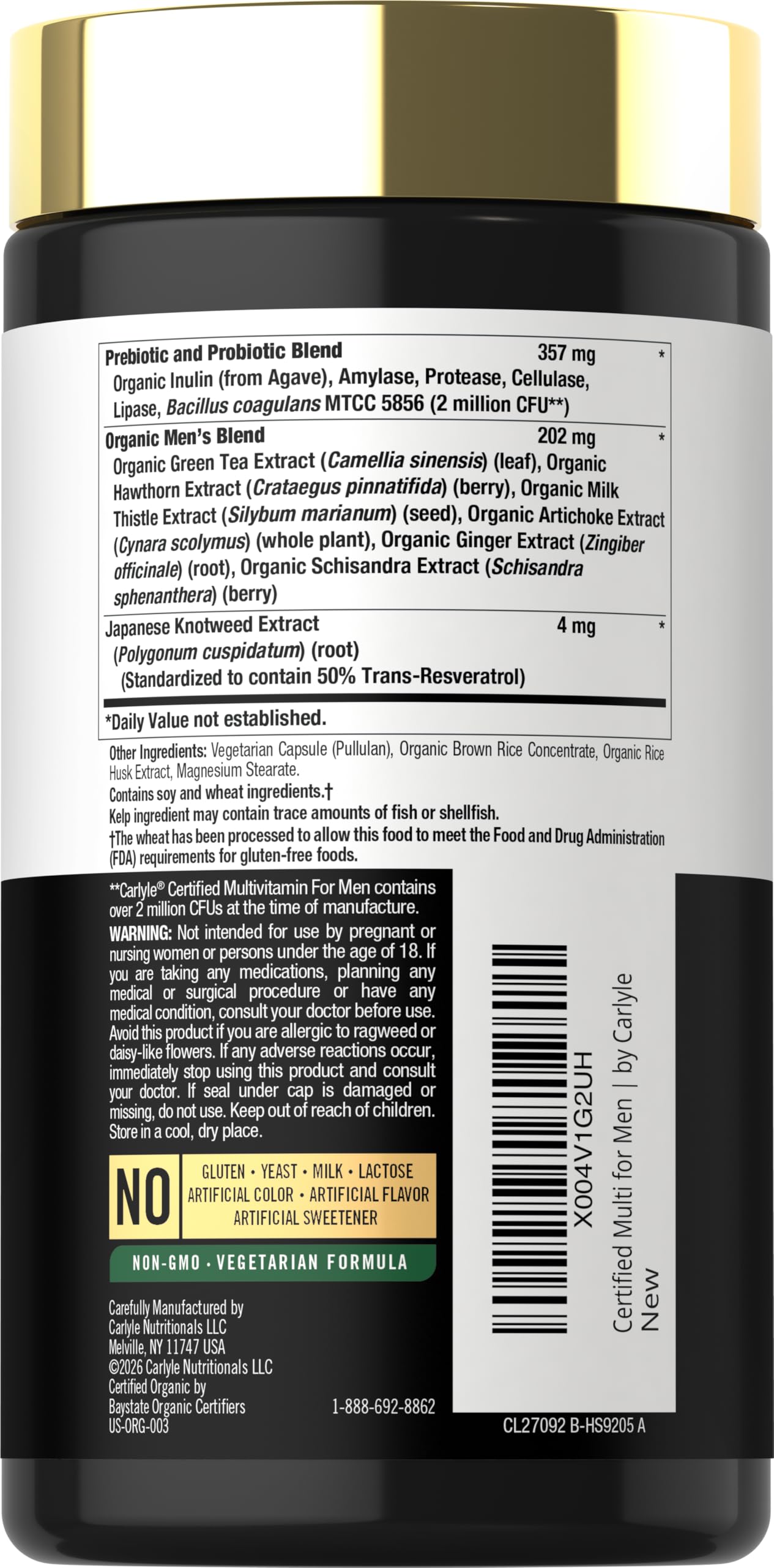 Carlyle Multivitamin for Men 120 Capsules