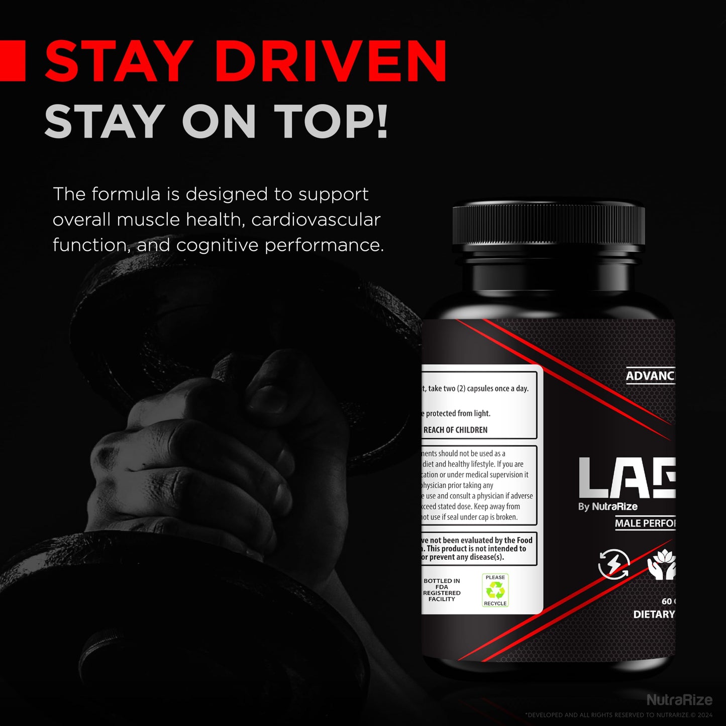 NutraRize Label X Muscle Formula, 120 Capsules
