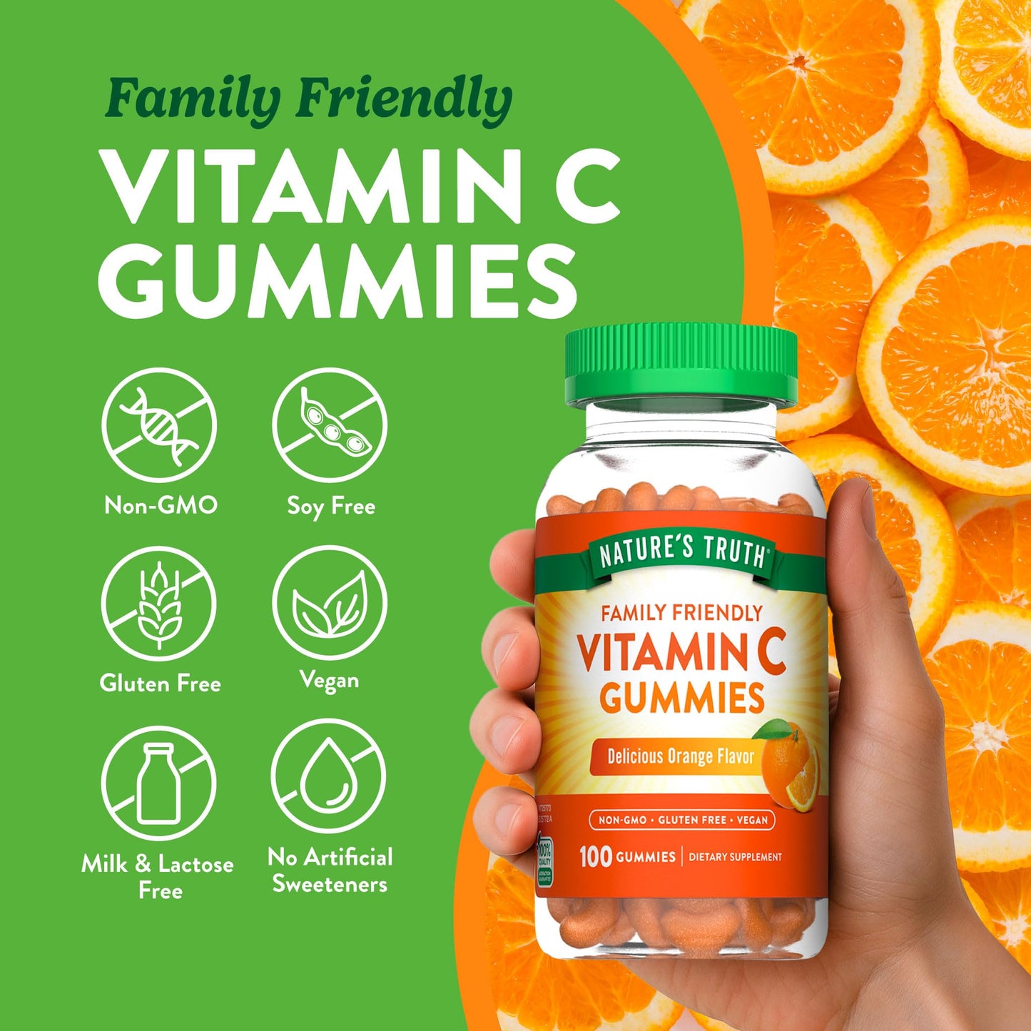 Nature's Truth Vitamin C Gummies 250 mg Vitamin C, 100 Count