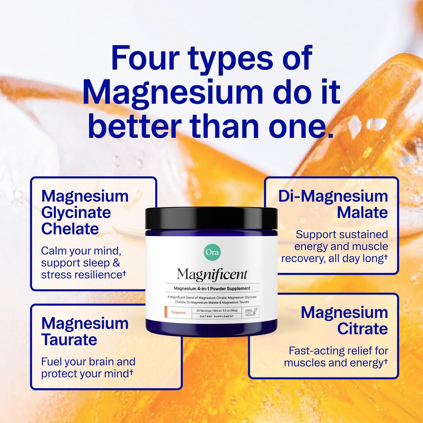 Ora Organic Magnesium Complex Powder Supplement 8.68 Ounce