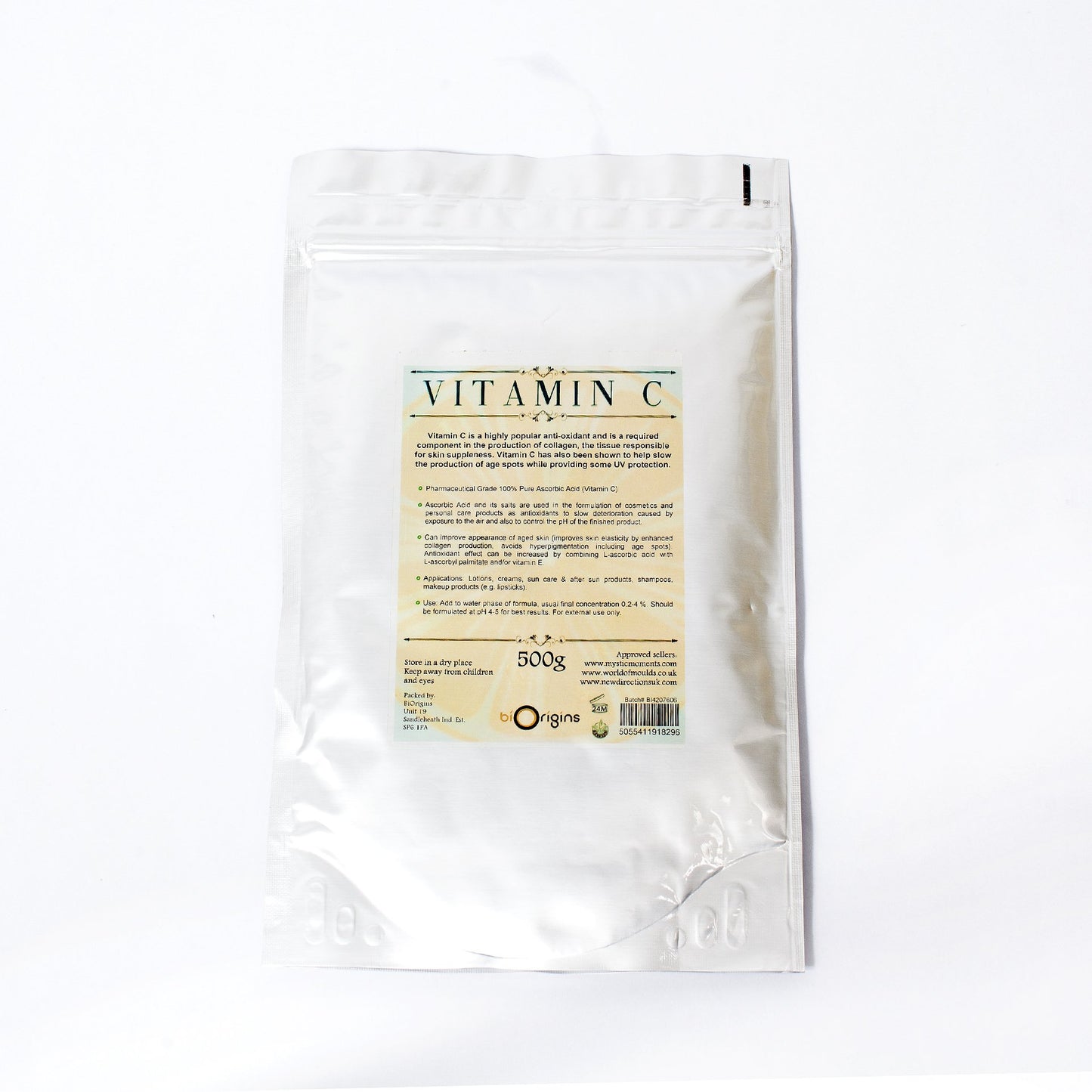 Mystic Moments Vitamin C (Ascorbic Acid) Powder, 17.64 oz