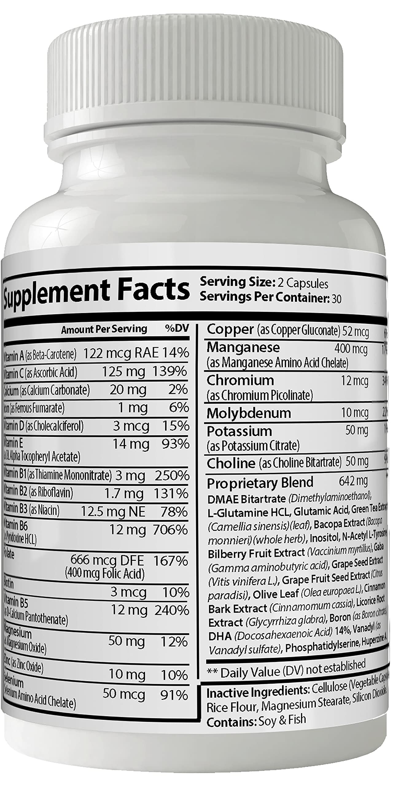 Nutra4health Alpha IQ Mind Brain Focus Memory Health Pro Mind Complex Mind Tech Nootropic 60 Capsules