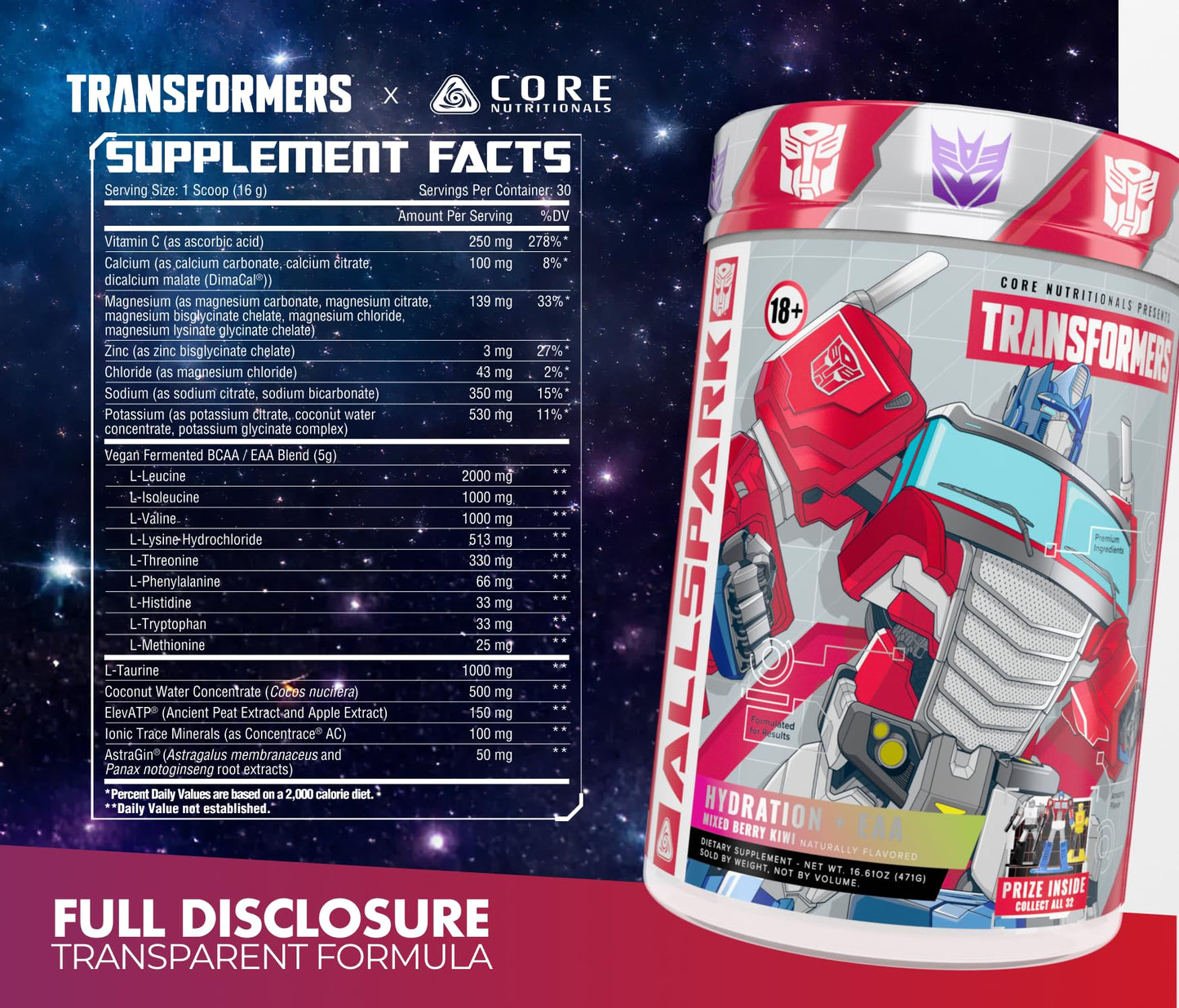 Core Nutritionals Allspark Hydration + EAA Powder 16 Servings