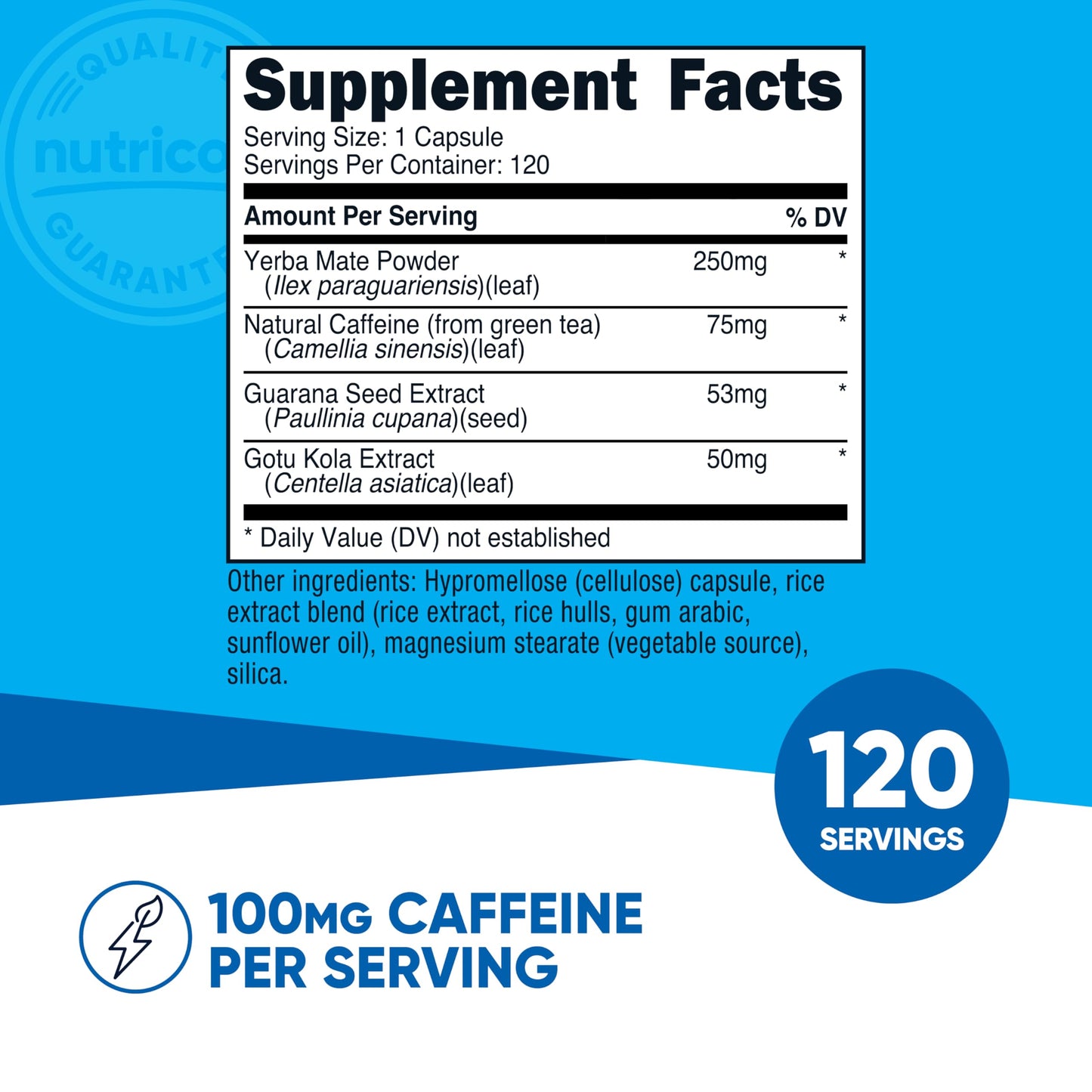 Nutricost Natural Energy Pills Complex Capsules, 120 Count
