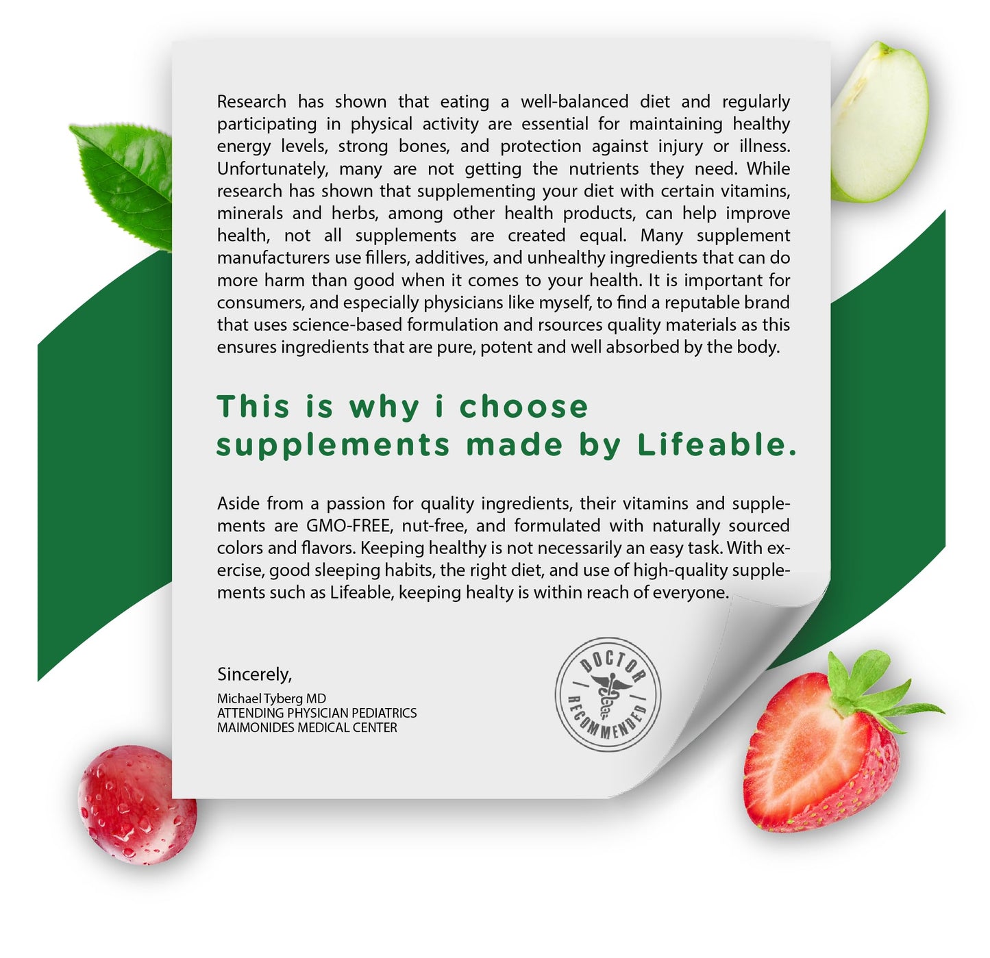 Lifeable Omega 3 for Kids, 60 Gummies